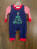 Nicole Marie Boys Christmas on the Farm Romper Size 0-3 Months NWT