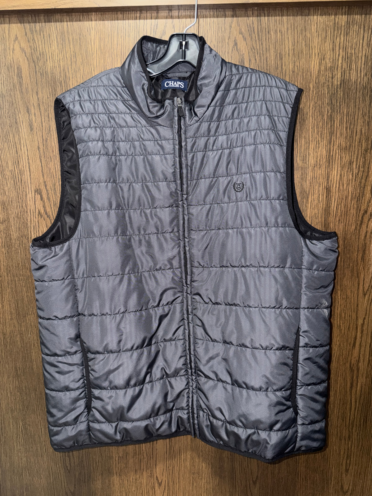 CHAPS Men’s Herringbone Quilted Puffer Vest Full Zip Lightweight Size 2X XXL