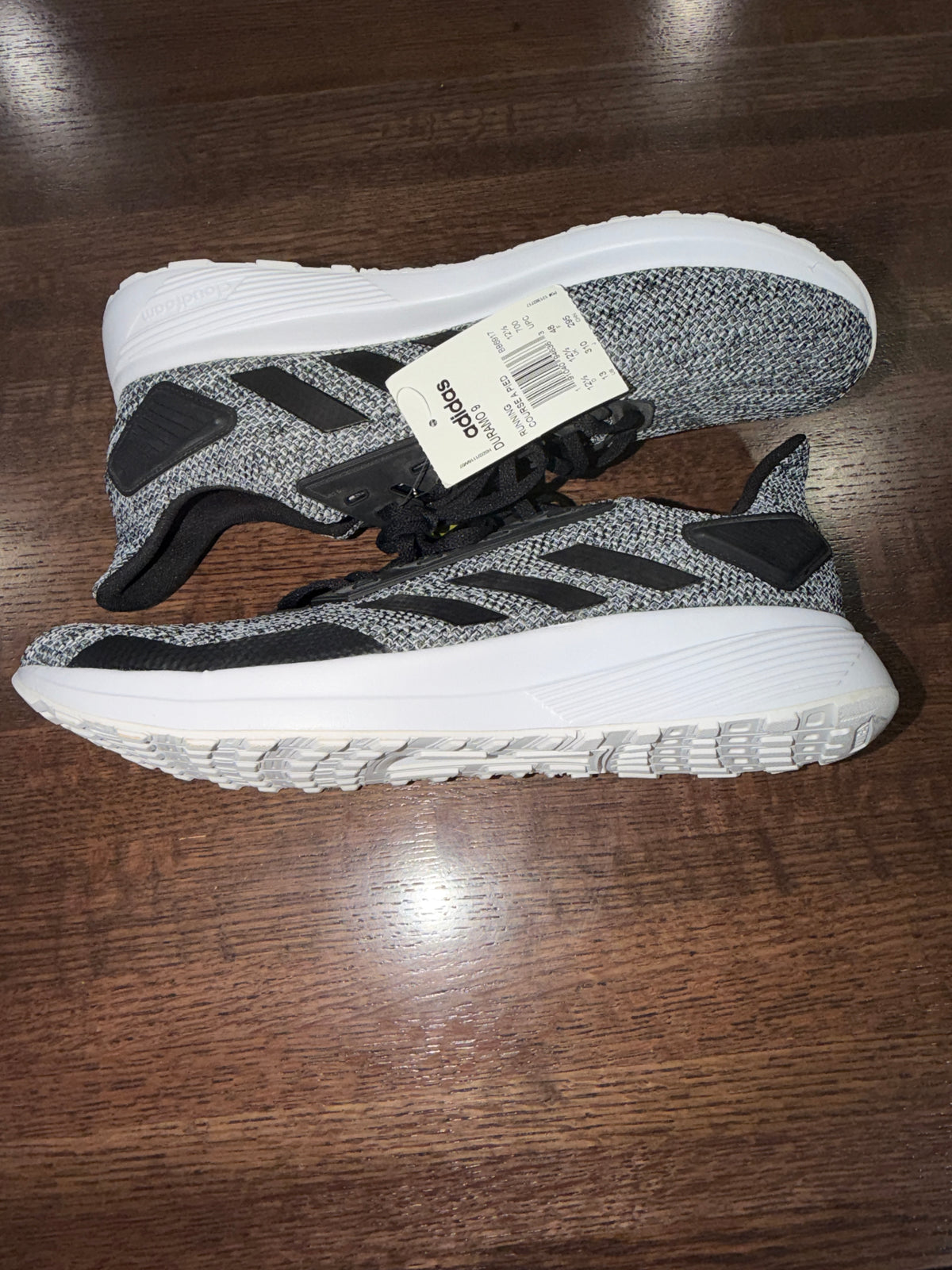 Adidas Duramo 9 Men’s Size 13 Gray Black White Running Shoes BB6917 NWT