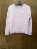 Nike Sportswear Club Fleece Crewneck Sweatshirt Lavender Logo Size Medium