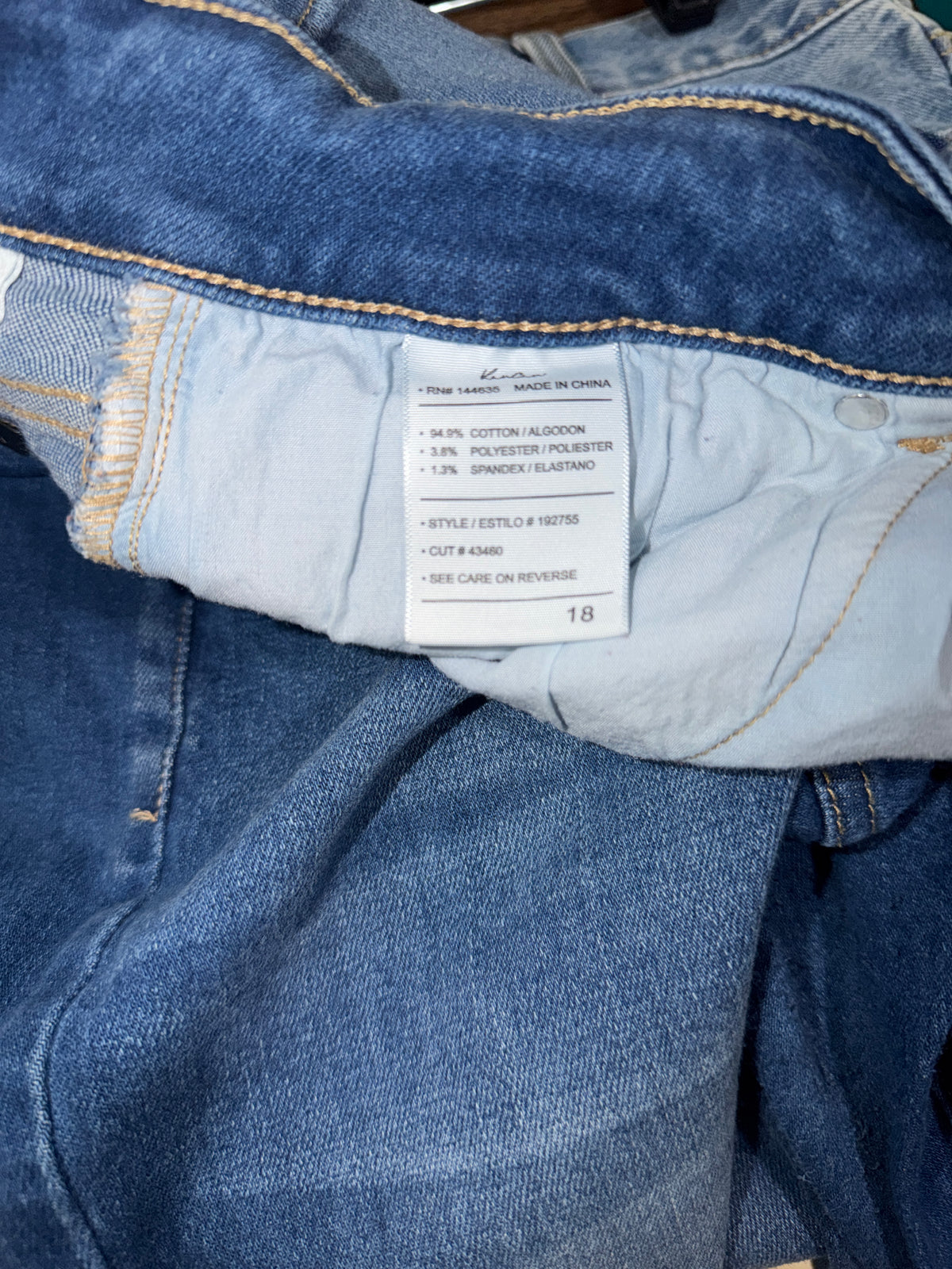 KanCan Women’s Skinny Tulip Hem Jeans Size 18