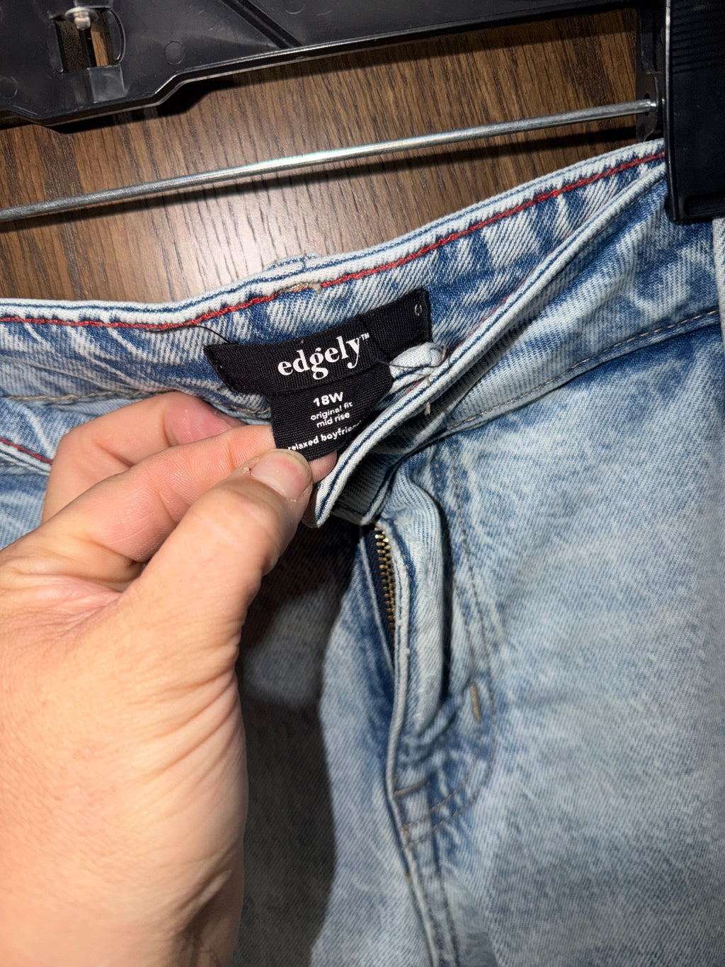 Edgely Original Fit Mid Rise Relaxed Fit Boyfriend Jeans Size 18W