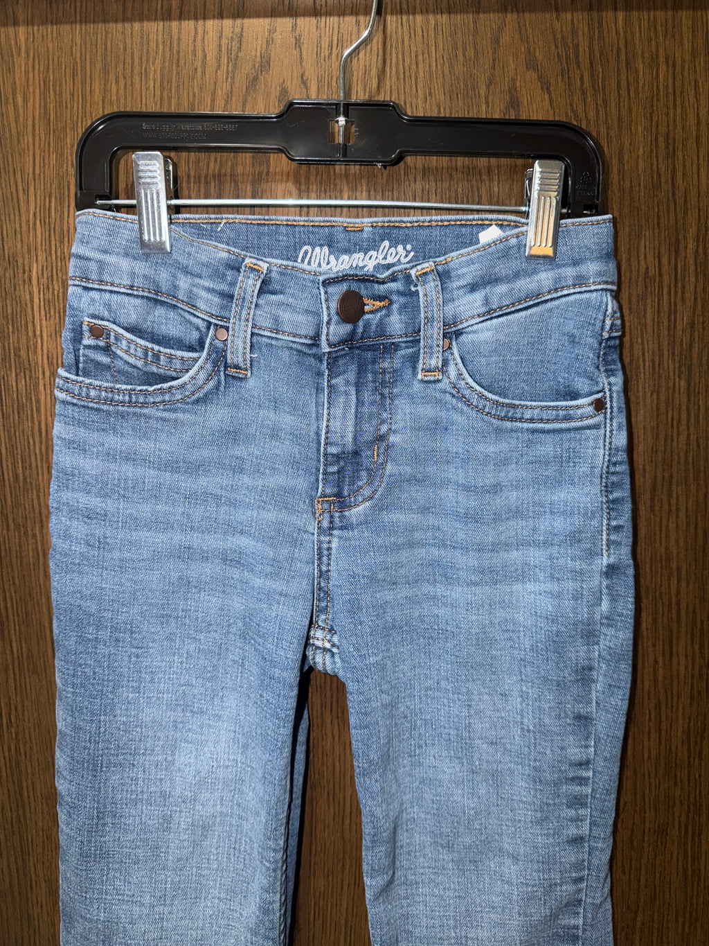 Wrangler Girls Western Bootcut Jeans Serenity Wash Size 10 Slim Stretch Denim