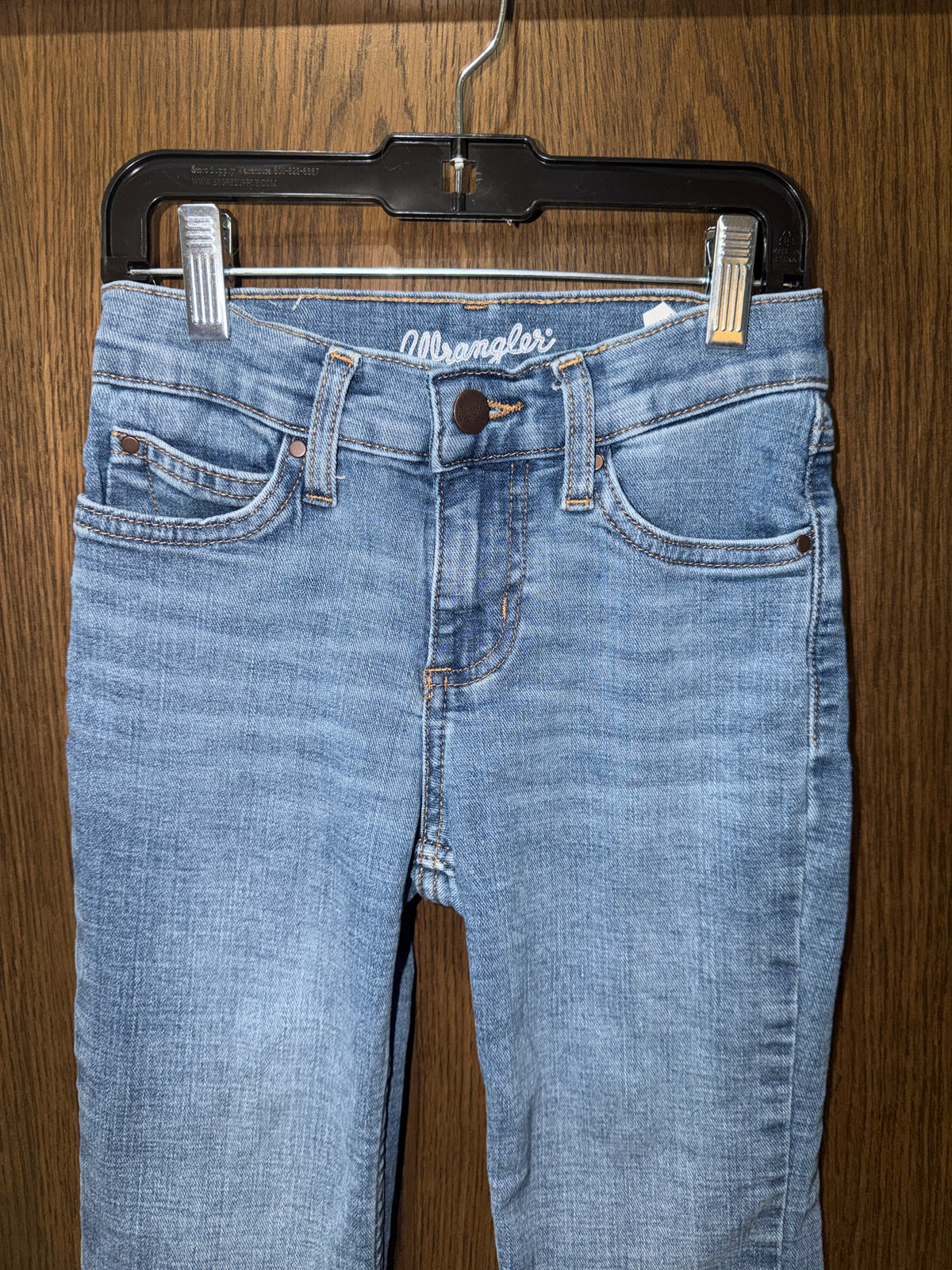 Wrangler Girls Western Bootcut Jeans Serenity Wash Size 10 Slim Stretch Denim