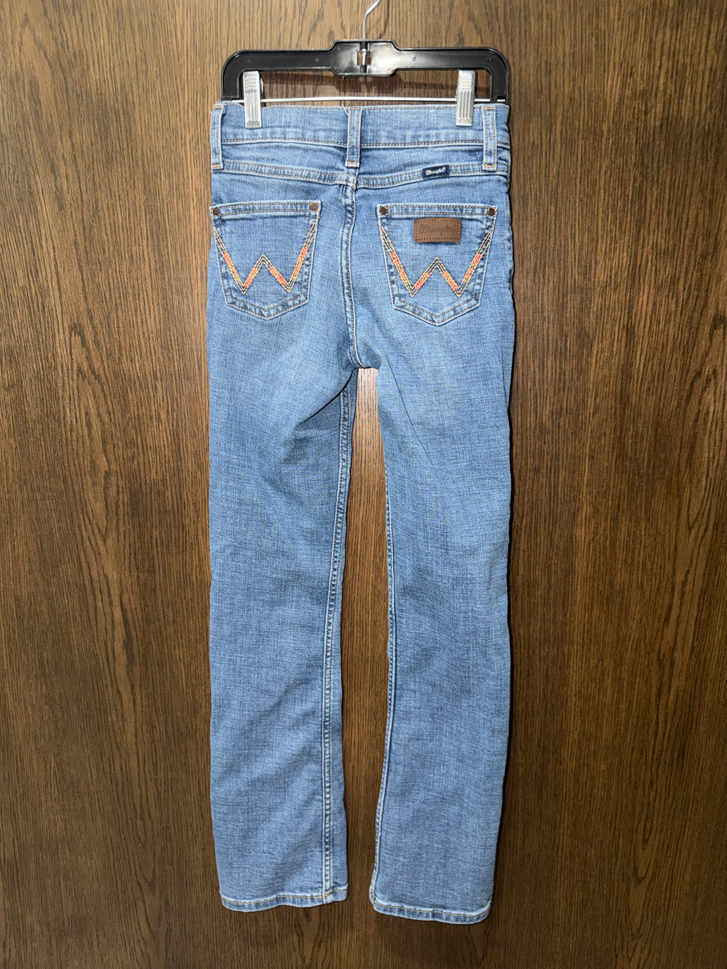 Wrangler Girls Western Bootcut Jeans Serenity Wash Size 10 Slim Stretch Denim