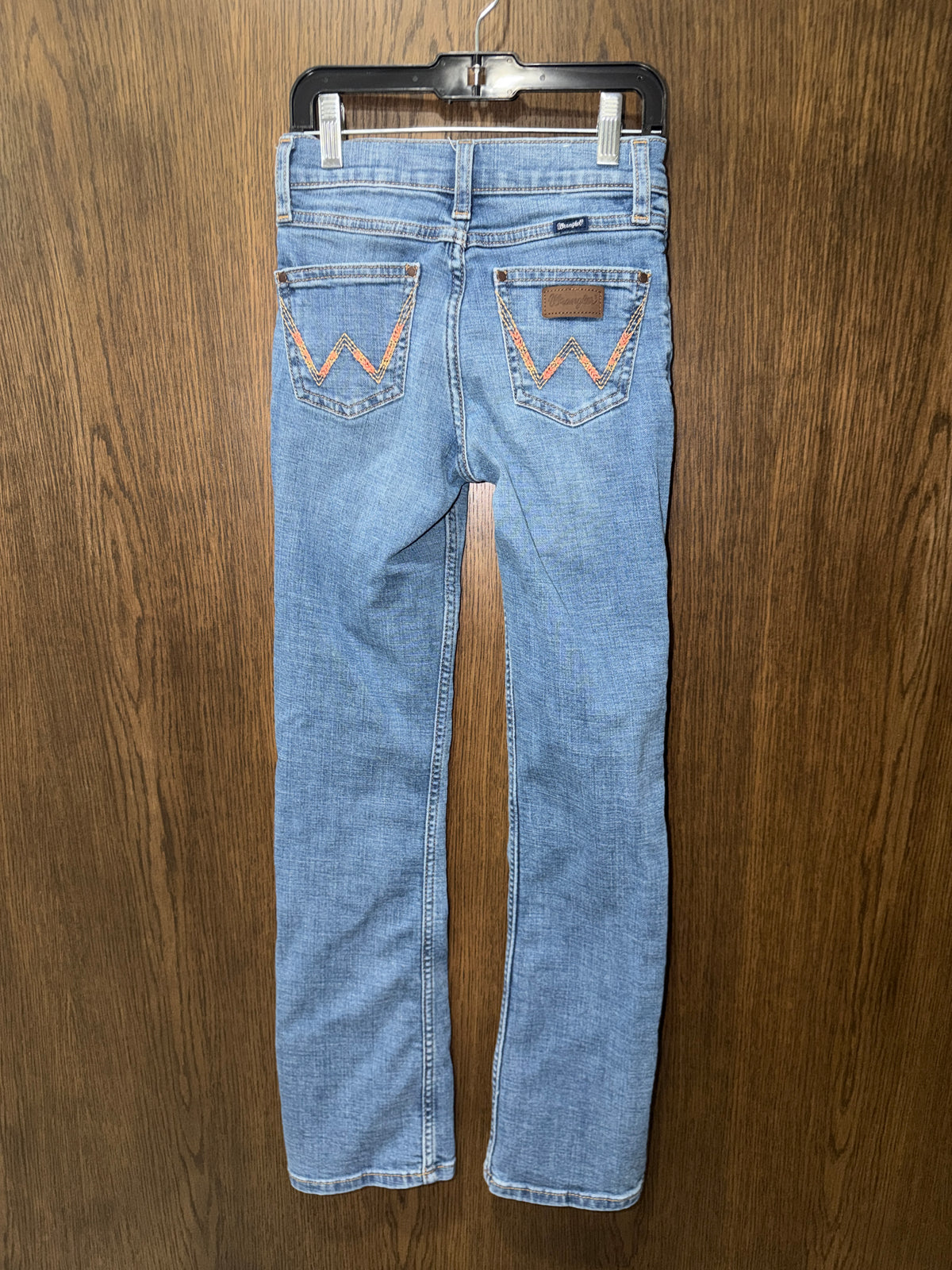 Wrangler Girls Western Bootcut Jeans Serenity Wash Size 10 Slim Stretch Denim