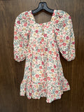 Cheeky Plum Girls Puff Sleeve Gauze Dress Tea Garden Floral Size 7Y