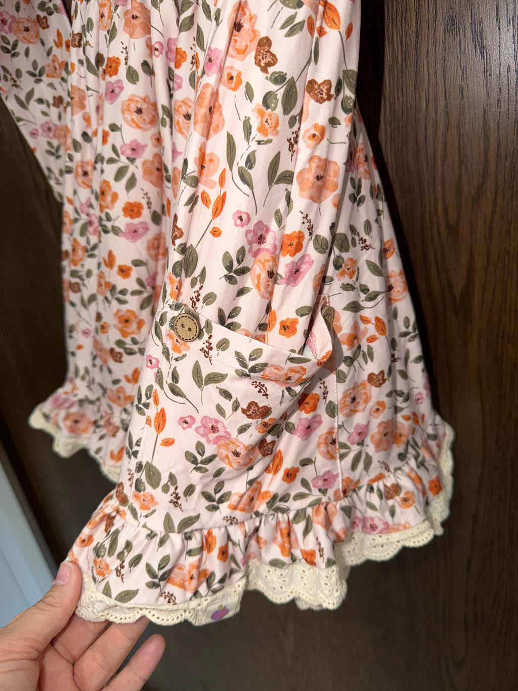 Cheeky Plum Myra Dress Sunlit Garden Floral Lace Trim Girls Size 6Y