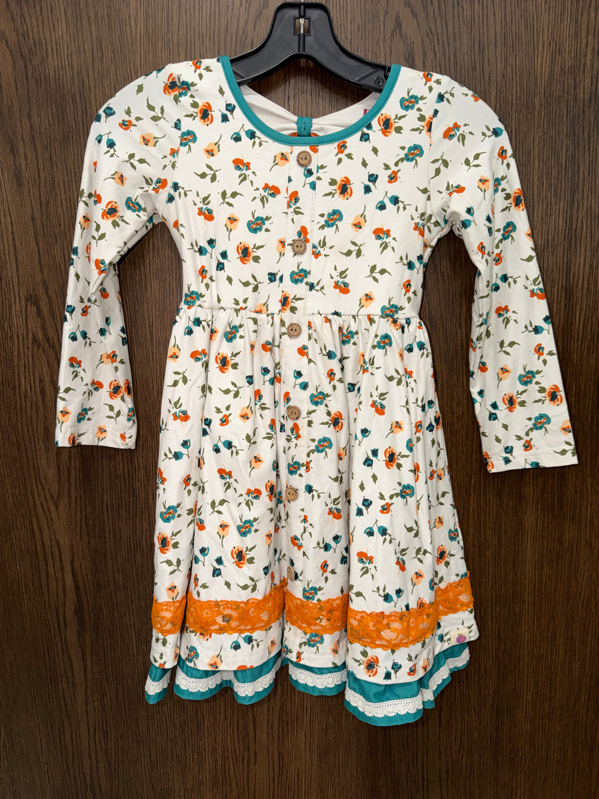 Cheeky Plum Girls Elara Knit Dress in Harvest Bloom Size 7Y