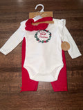 Lila & Jack Girks “ My First Christmas” Size 3-6 Months NWT