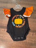 Marie Nicole “Pumpkin Spice & Everything Nice” Bubble Romper 6-12 Months NWT