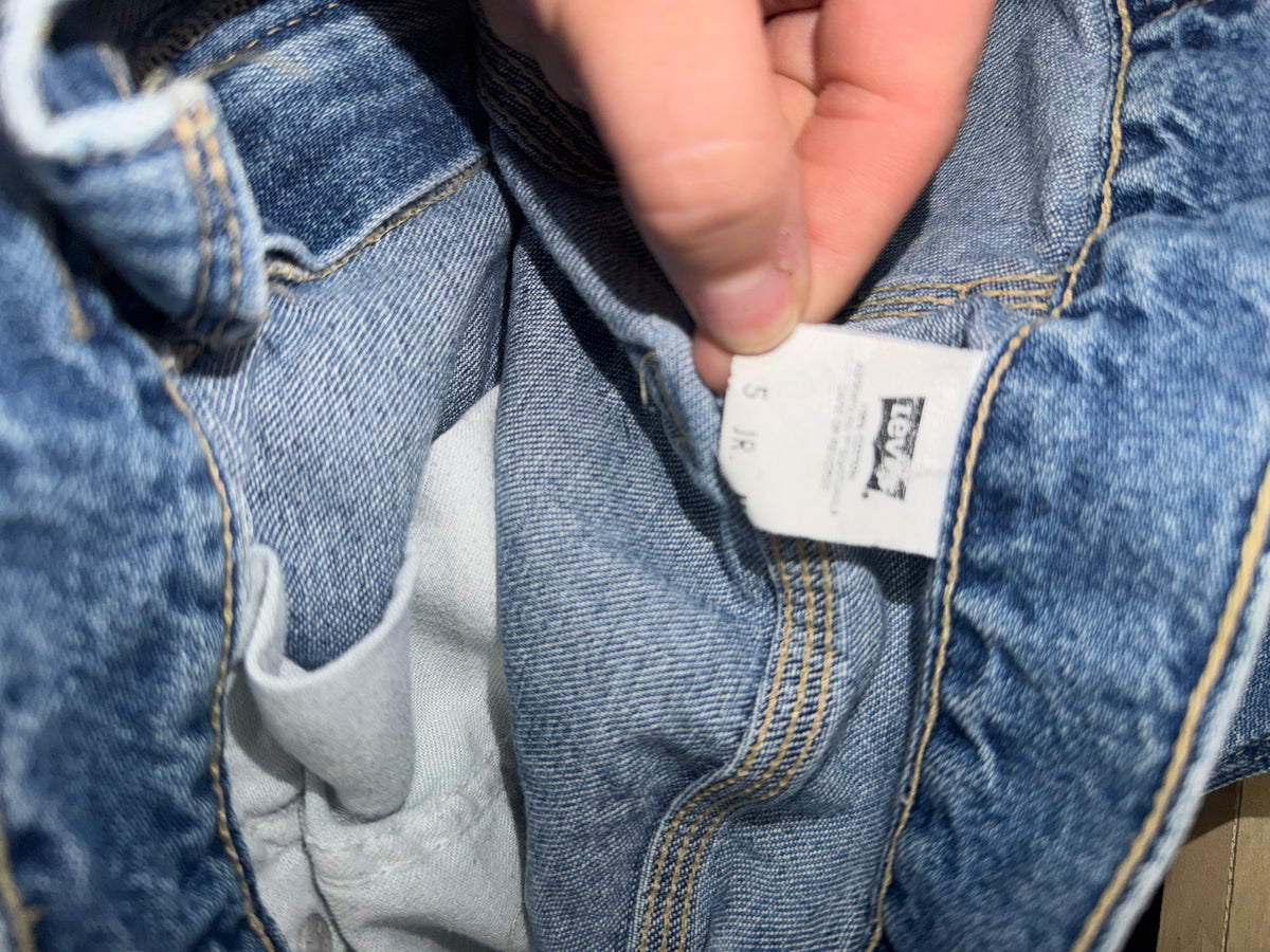 Vintage 1999 Levi’s Dry Goods Carpenter Jeans 5 JR Flare Bootcut Y2K Light Wash