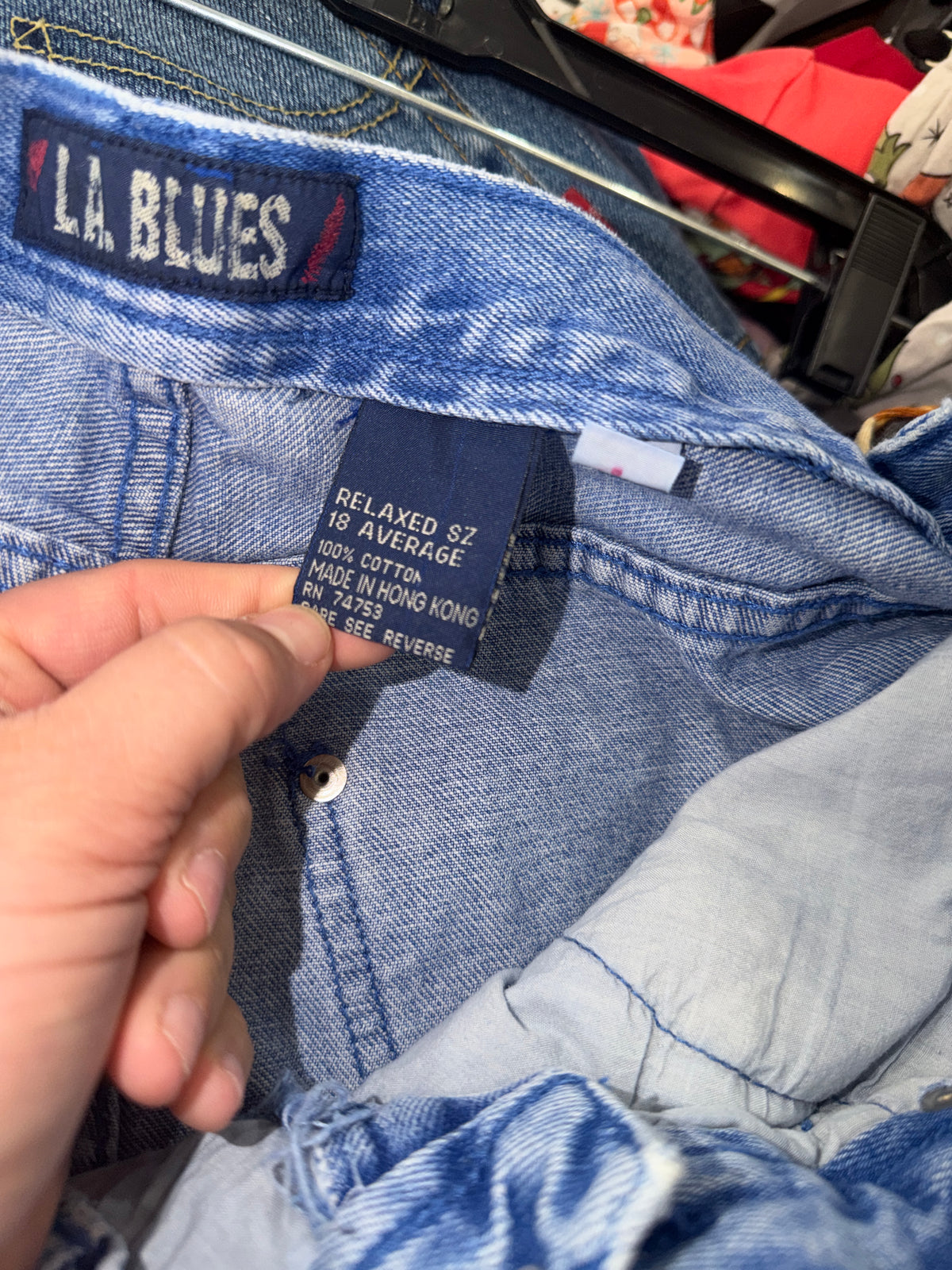 Vintage 90s L.A. Blues Jeans Women’s 18 30” High Rise Mom Jeans 100% Cotton