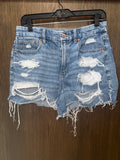 American Eagle Curvy 90s Boyfriend Distressed Denim Shorts Women's Size 10