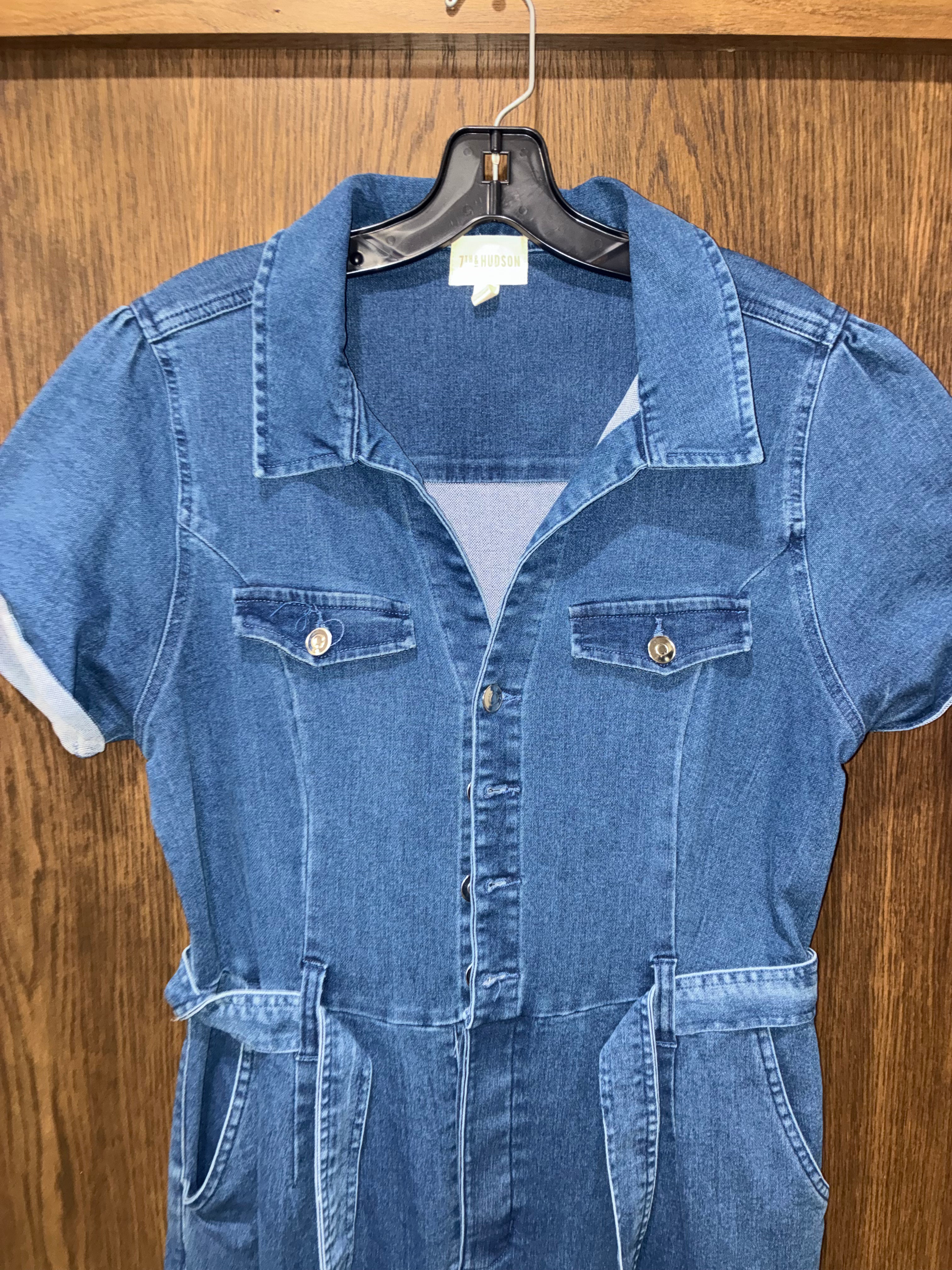 7th & Hudson Women’s Denim Romper Jumpsuit Size XL