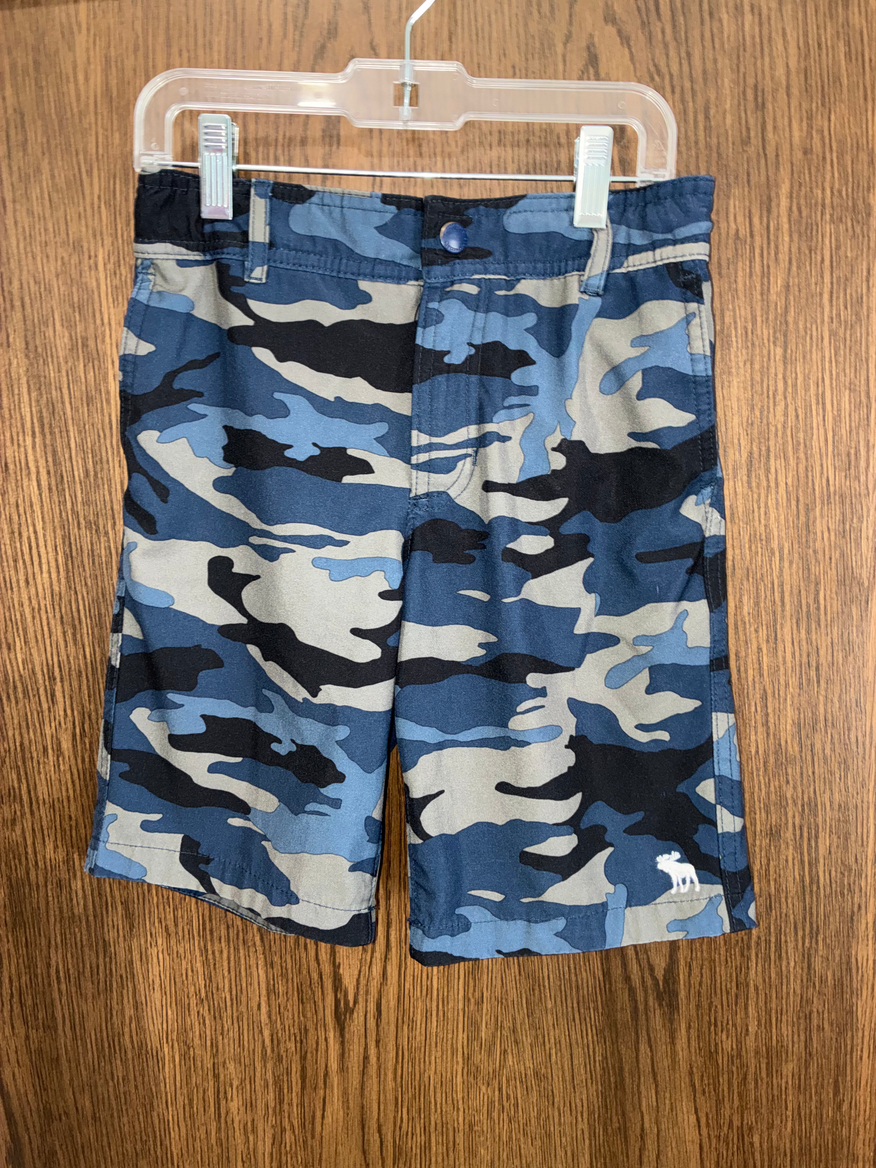 Abercrombie Boys Camo Black Pool to Play Swim Hybrid Shorts YSM 7/8