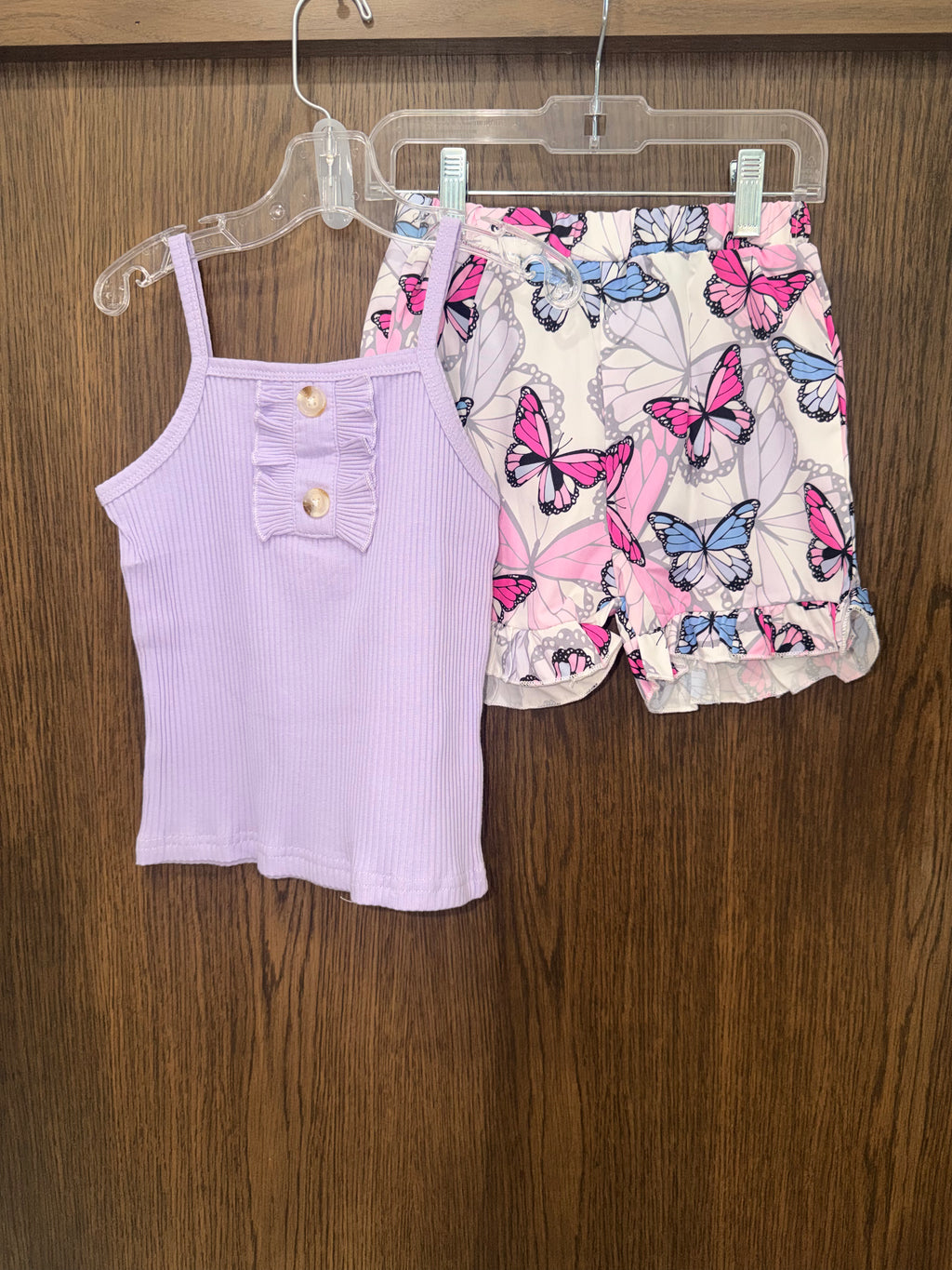 Girls NWT Butterfly Tank & Shorts Set Size 4/5 4 5