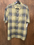 Kuhl Men's Response Short-Sleeve Plaid Button-Up Shirt in Green & Gray XXL