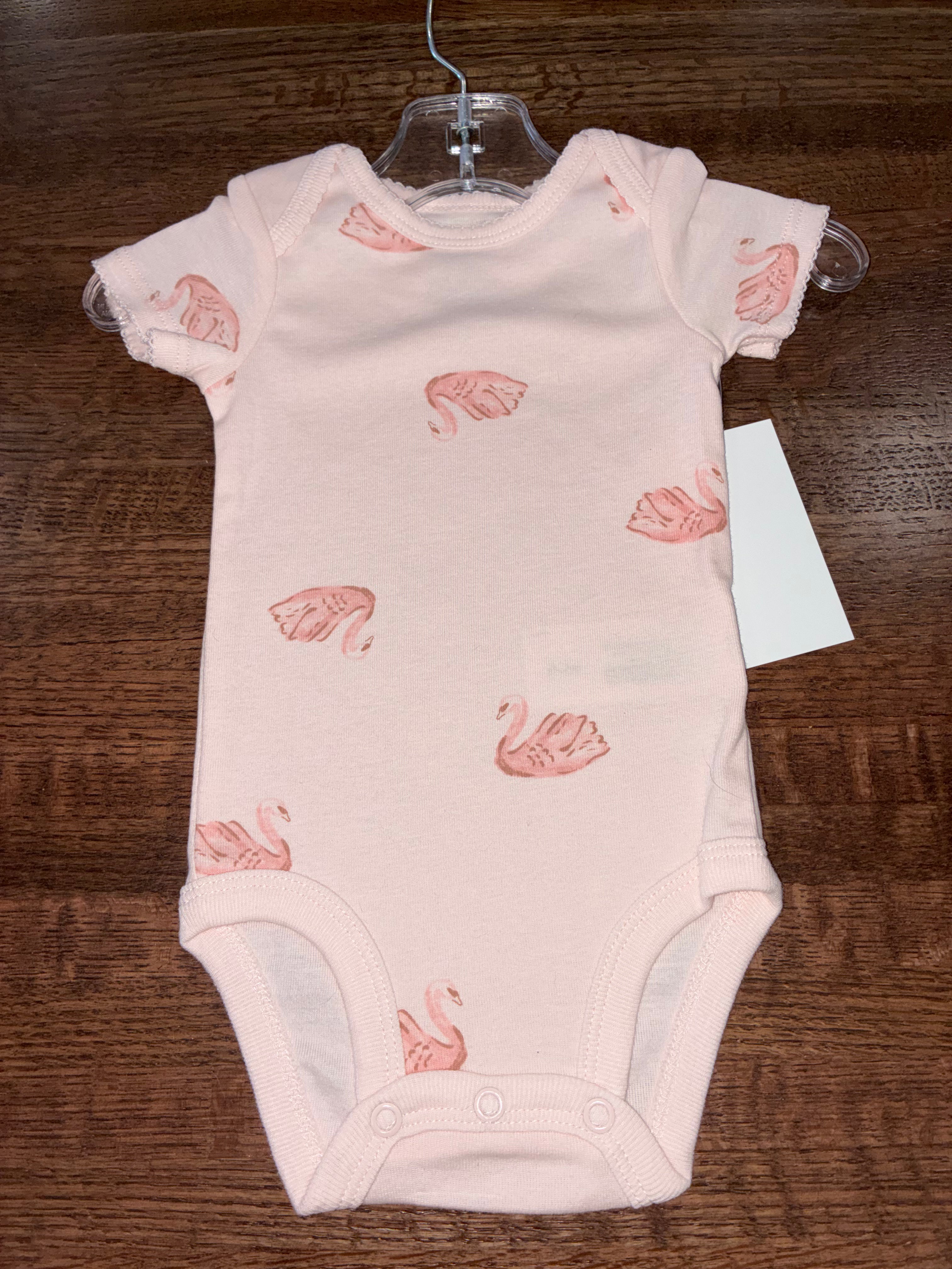 Carters Girls Swan Onesie 0-3 Months New