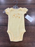 Carters Girls Floral Lemon Onesie 0-3 Months New