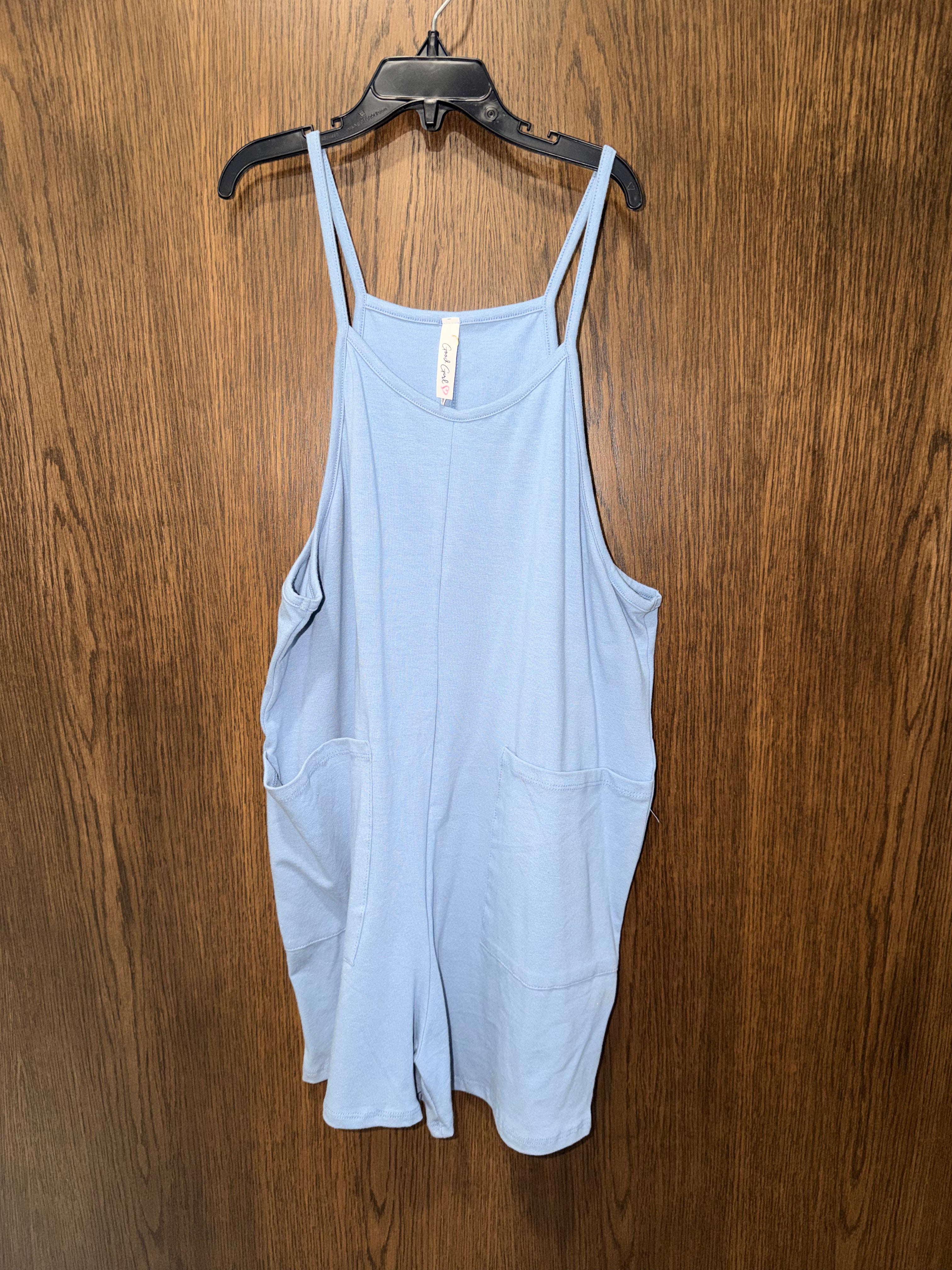 Good Girls NWT Shortie Romper Overall Jumpsuit YS 7/8 Blue