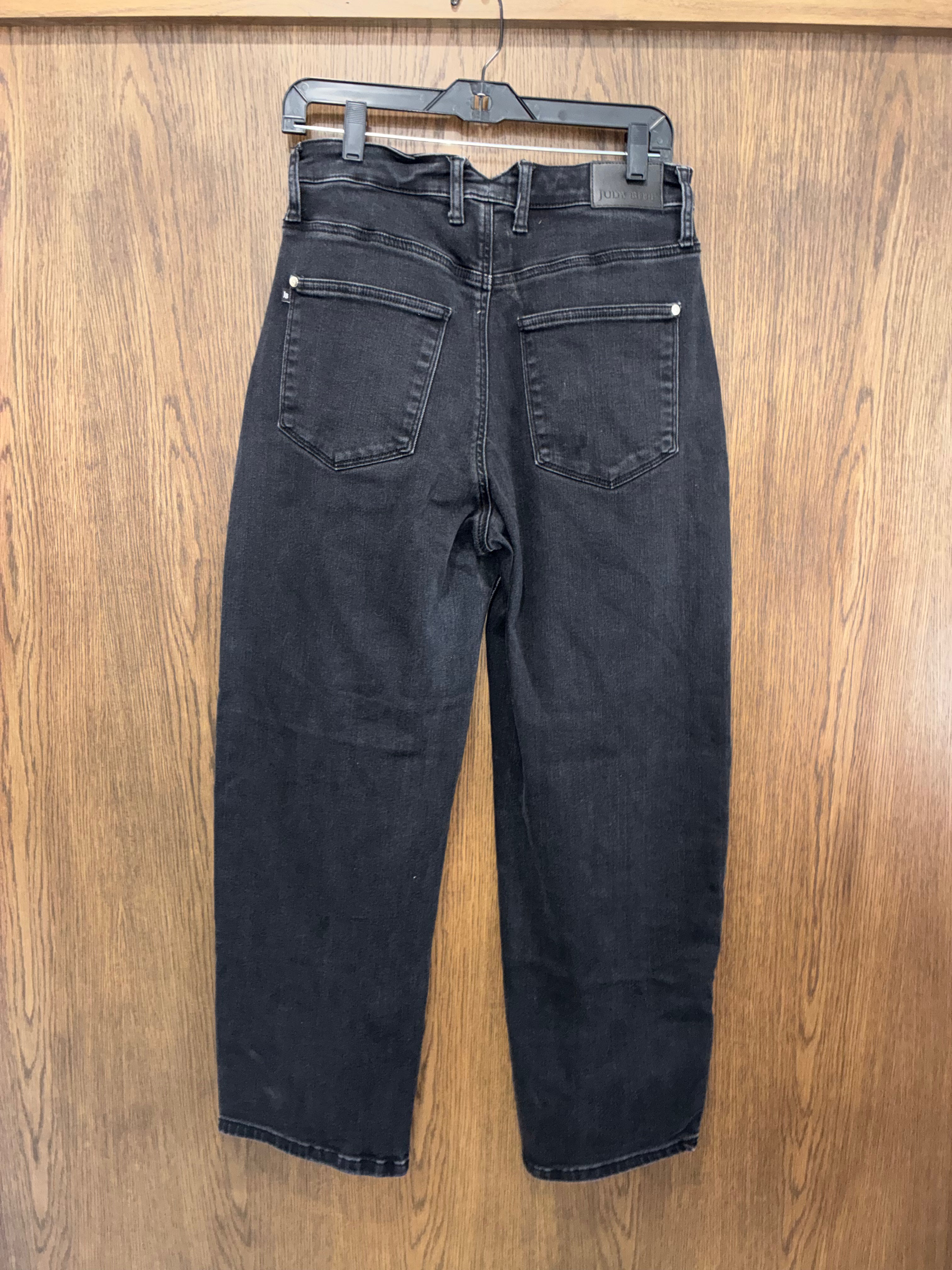 Judy Blue Best Bet Barrel Black Wash Jeans Size 5/27