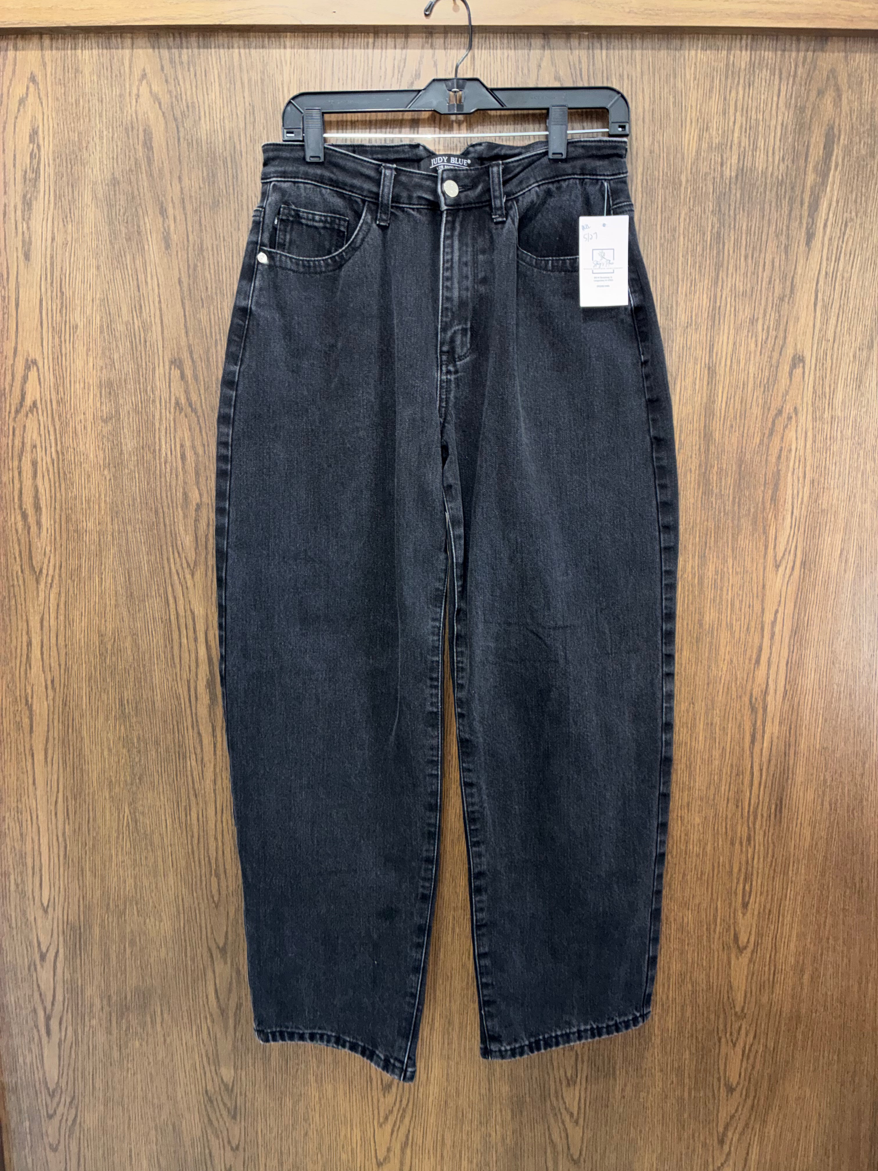 Judy Blue Best Bet Barrel Black Wash Jeans Size 5/27