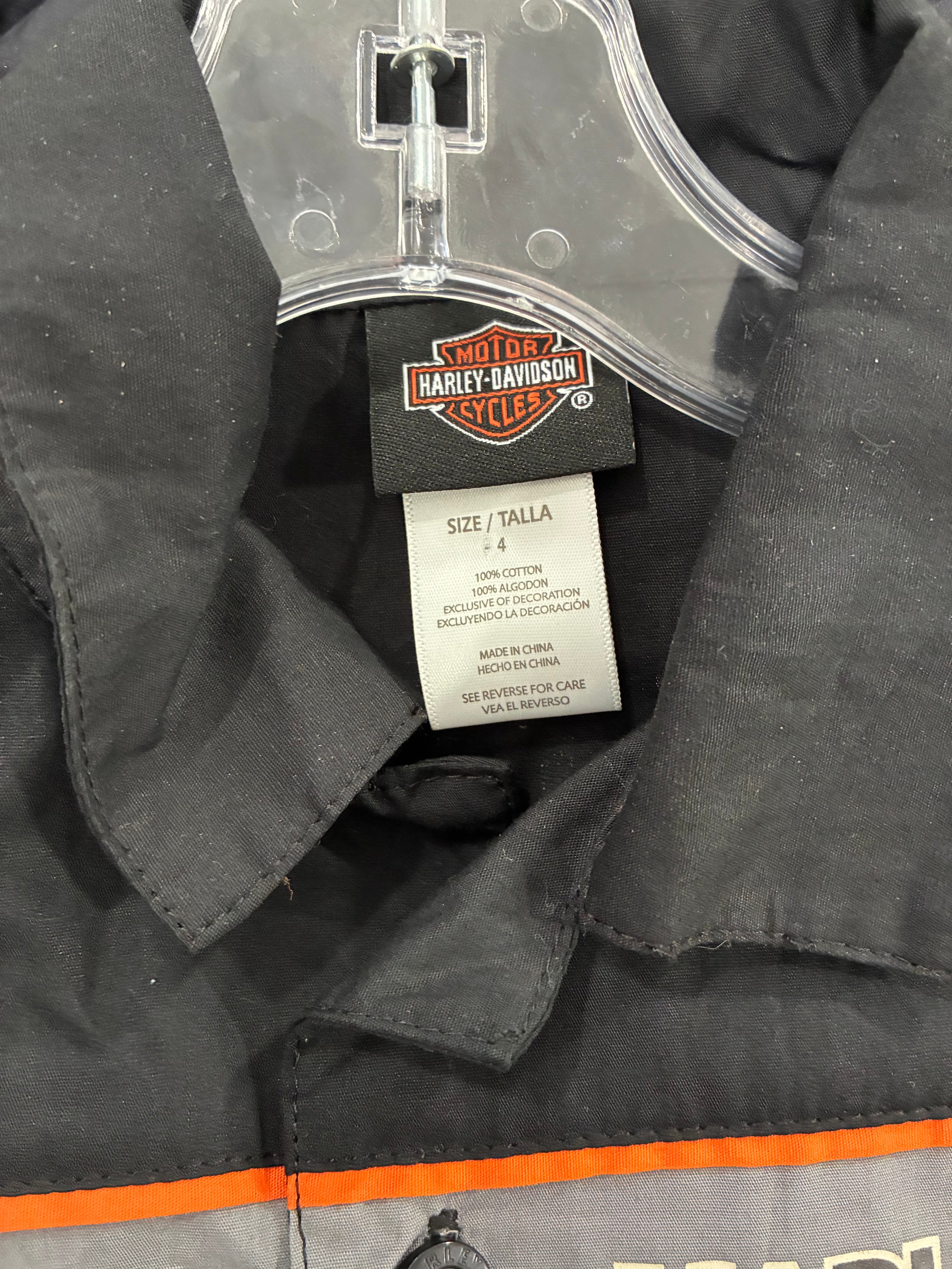 Harley-Davidson Toddler Boys' Button Down Work Shop Toddler Shirt size 4