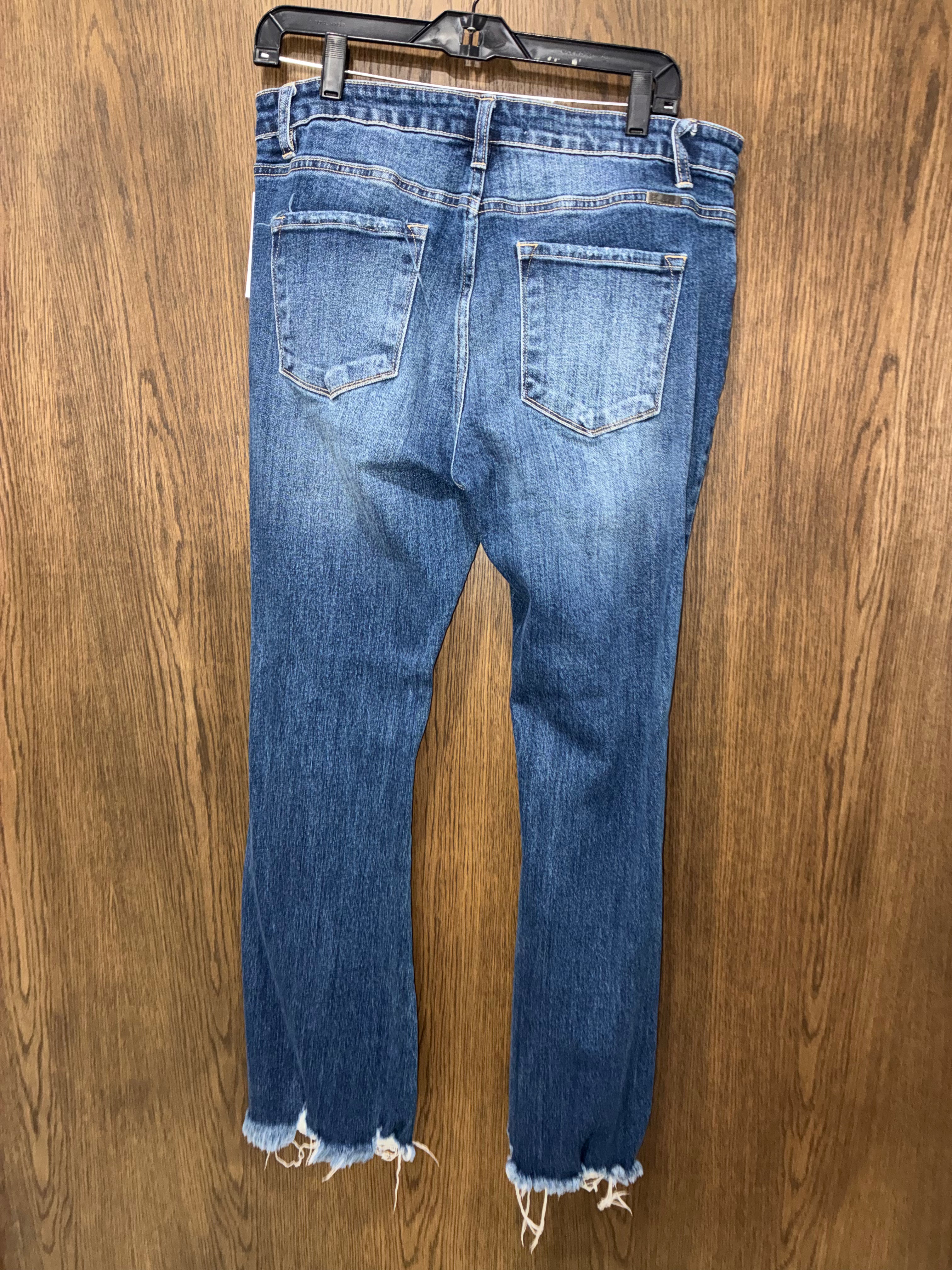 KanCan Women’s Straight Distressed High Waist Jeans Size 13/30
