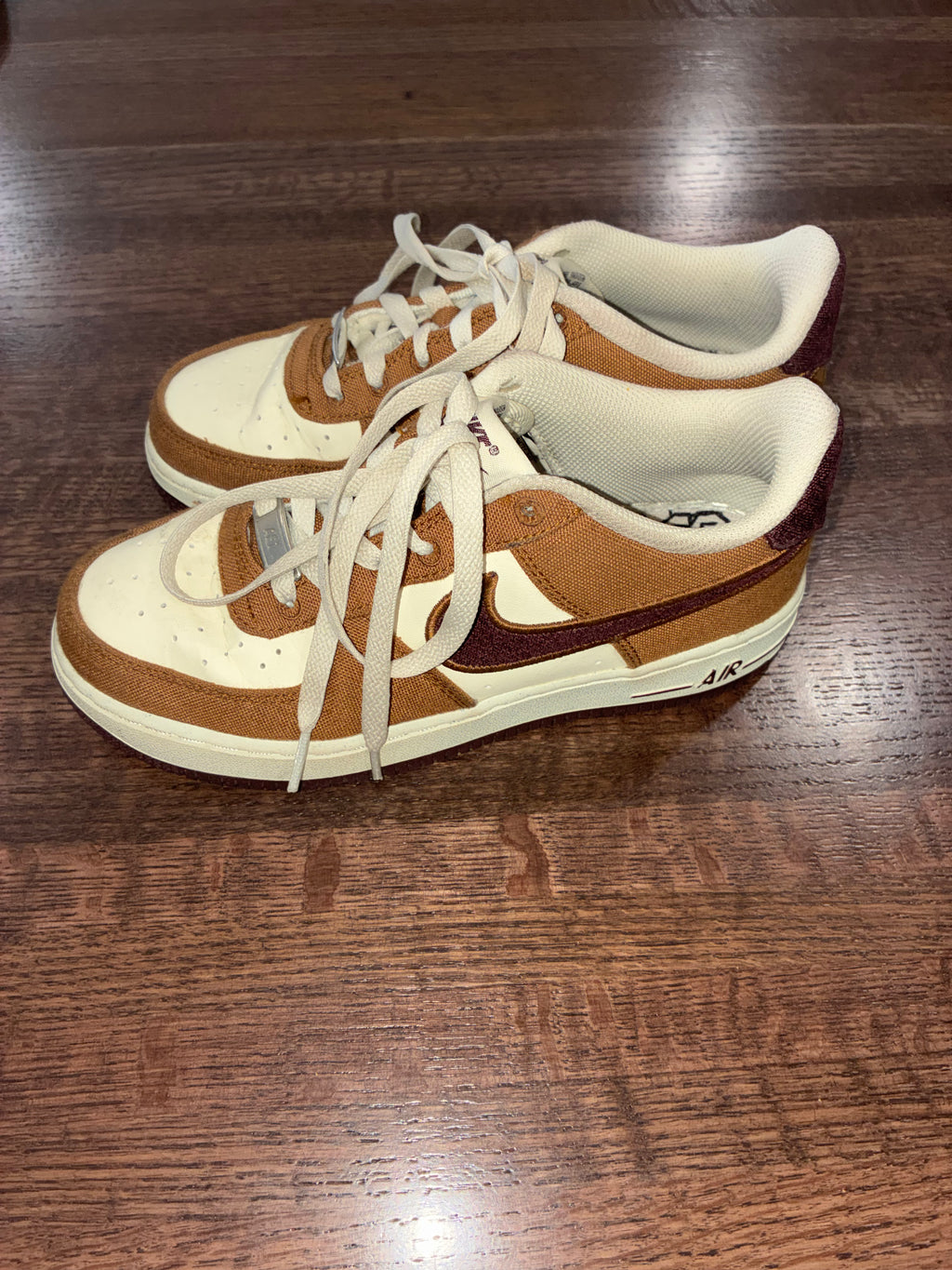 Nike Air Force 1 Light British Tan Gum Shoes Size 4Y Youth Size 4
