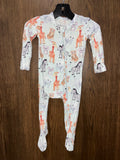 Posh Peanut Zoo Animals Bamboo Footie Pajamas Size 0-3 Months