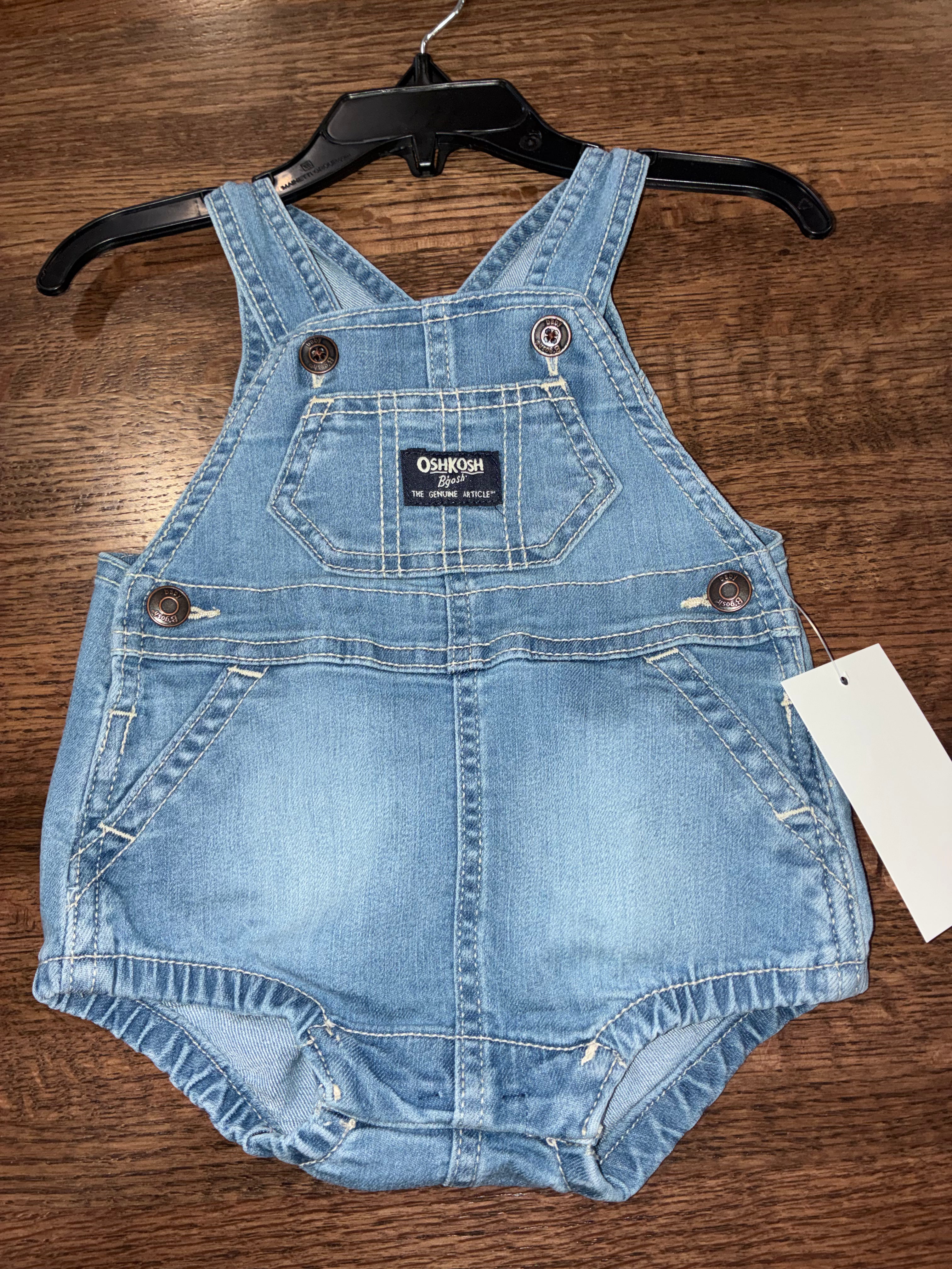 Osh Kosh B’Gosh Baby Denim Bubble Romper Size 3 Months Like New