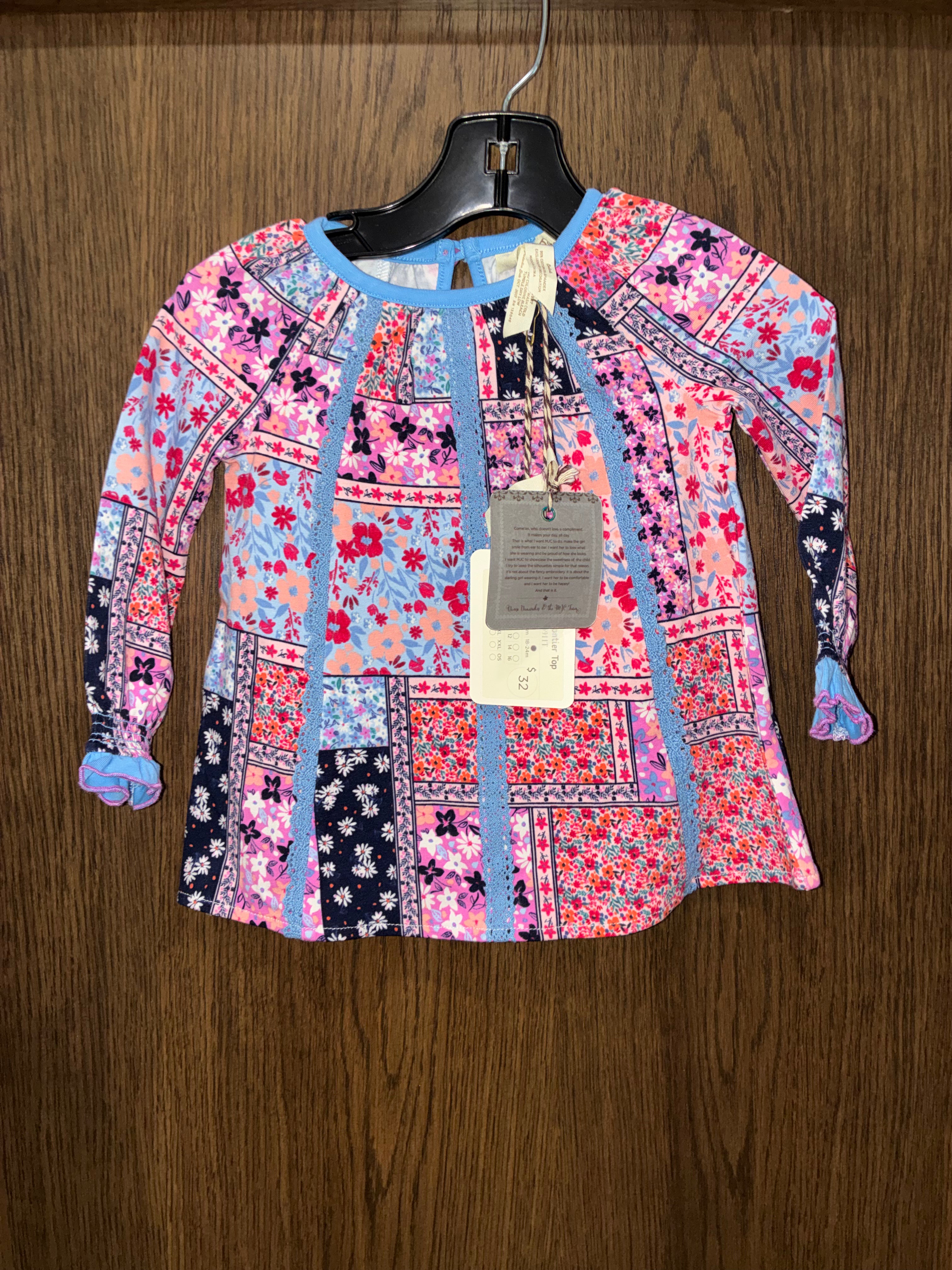 Matilda Jane "New Frontier" Patchwork Top Tunic Size 6-12 Months NWT