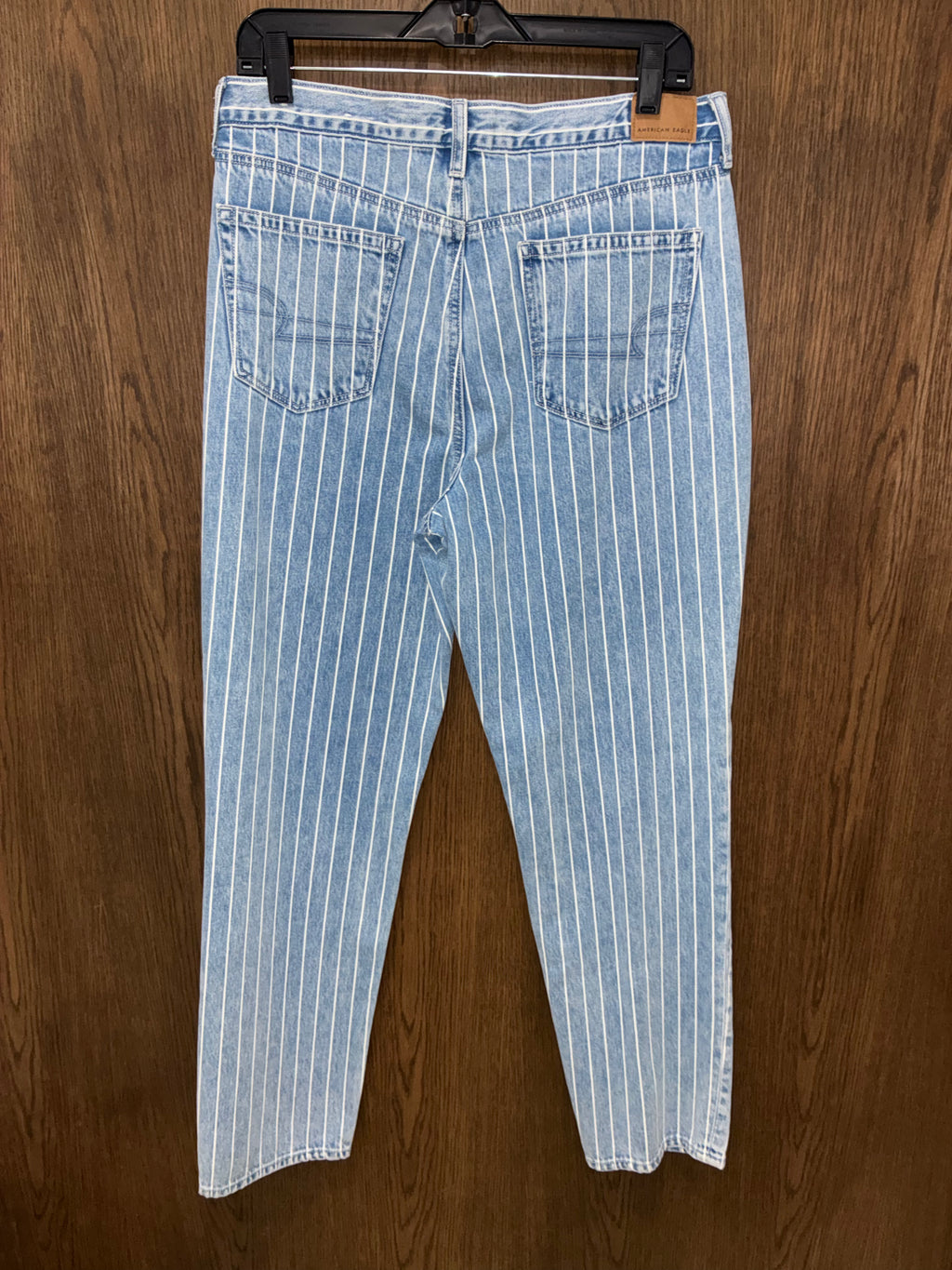 American Eagle Mom Retro Indigo Stripes Jeans Size 10
