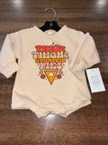 Thick Thighs & Pumpkin Pies Bubble Romper Size 6-12 Months