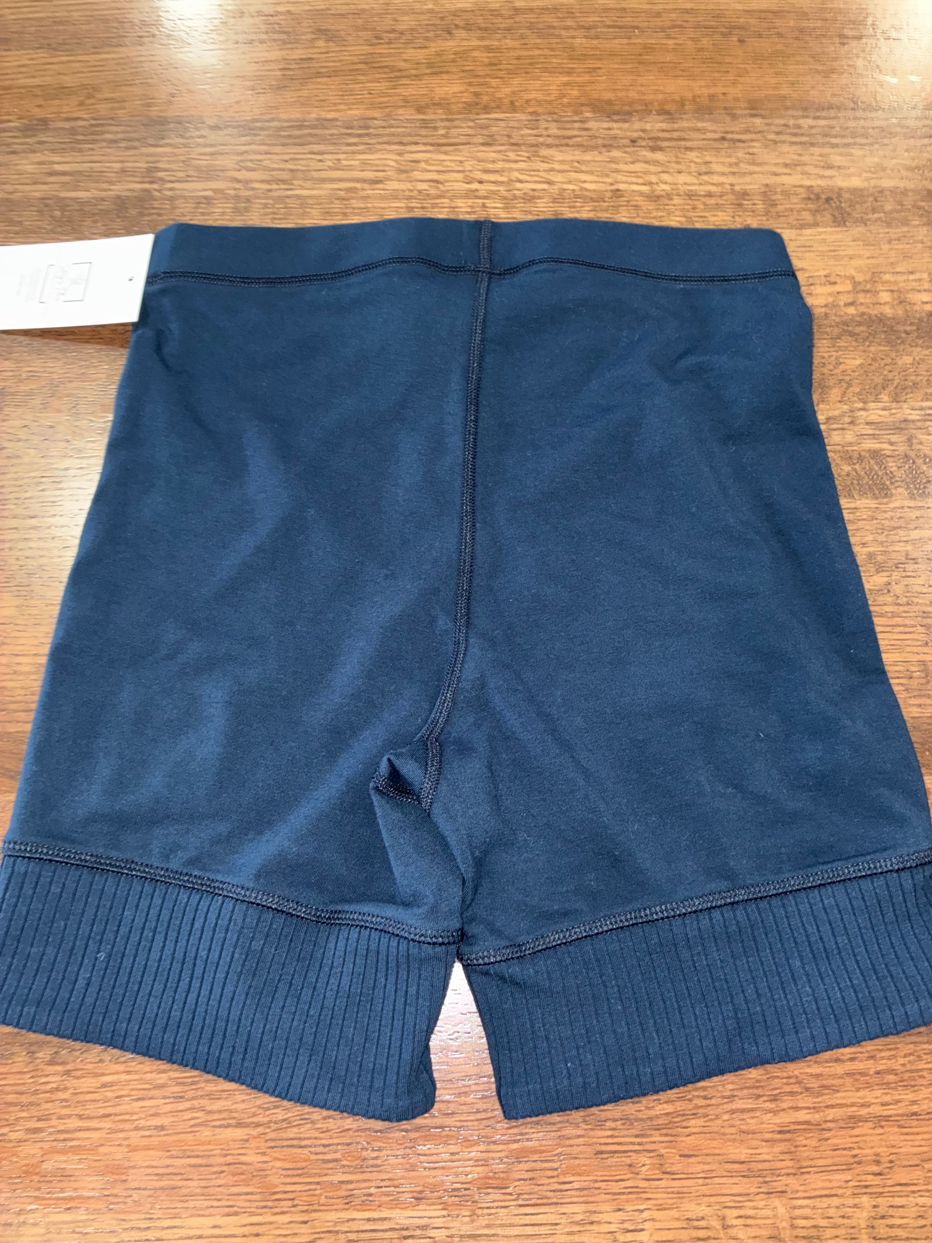 Free People Movement Victory Biker Ribbed Hem Shorts Size XS Navy Blue