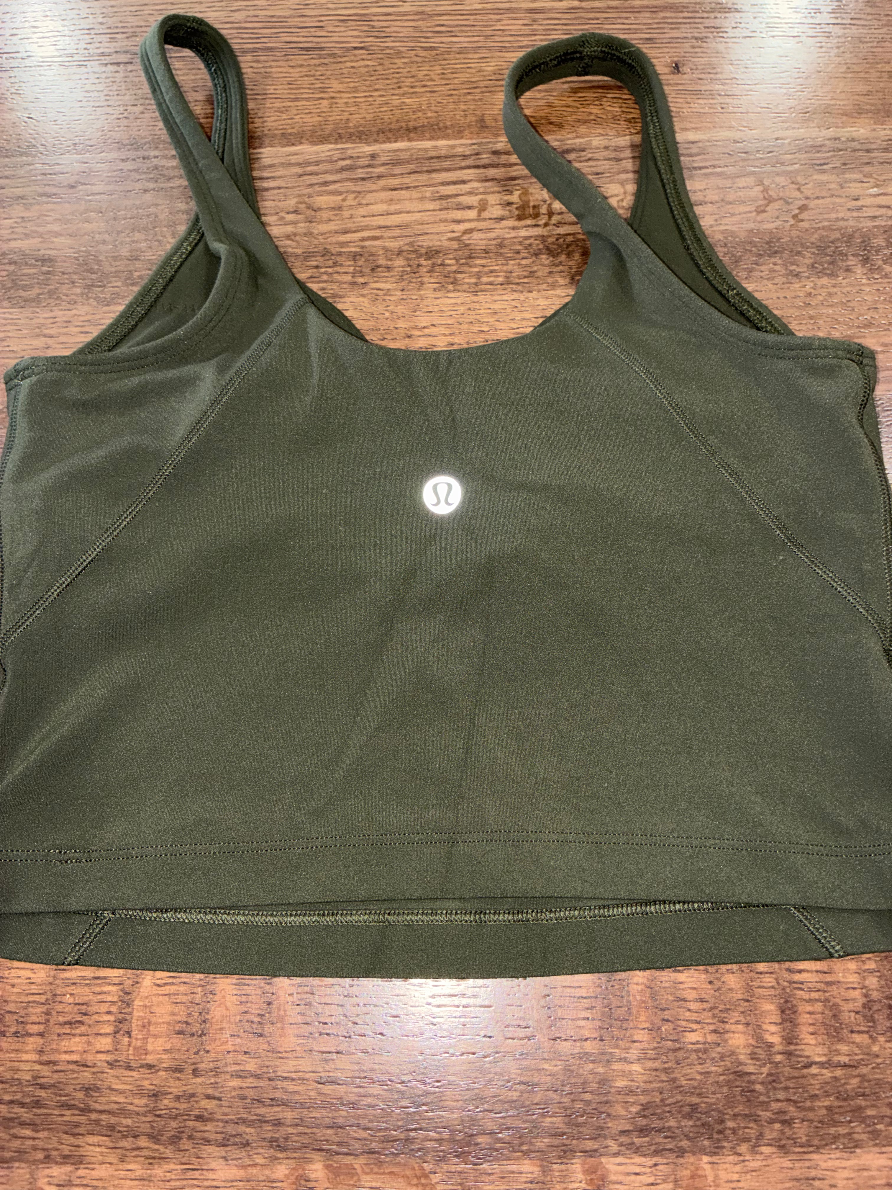Lululemon Women's Padded Olive Green Bra