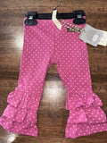 Matilda Jane First Chapter “Building Blocks” Benny Ruffle Leggings 6-12 Months NWT