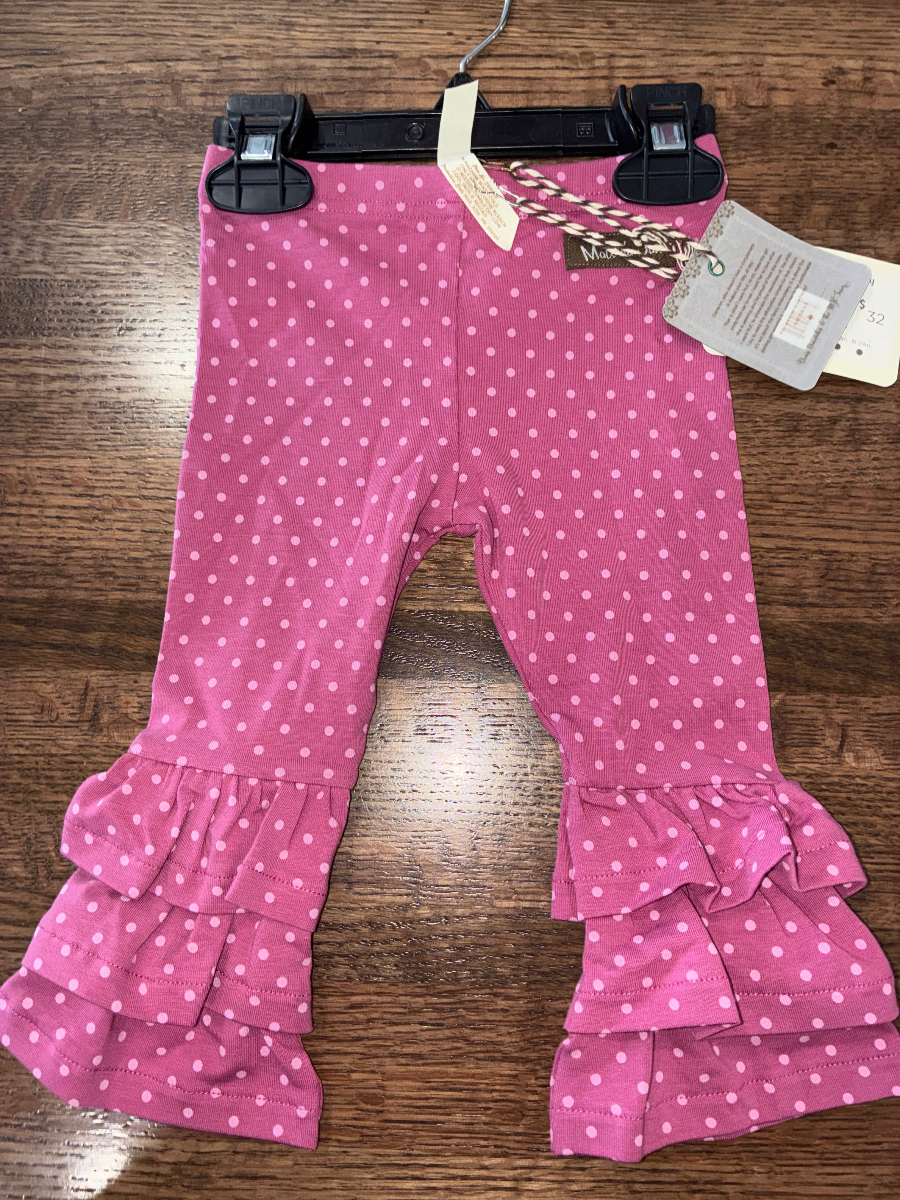 Matilda Jane First Chapter “Building Blocks” Benny Ruffle Leggings 6-12 Months NWT