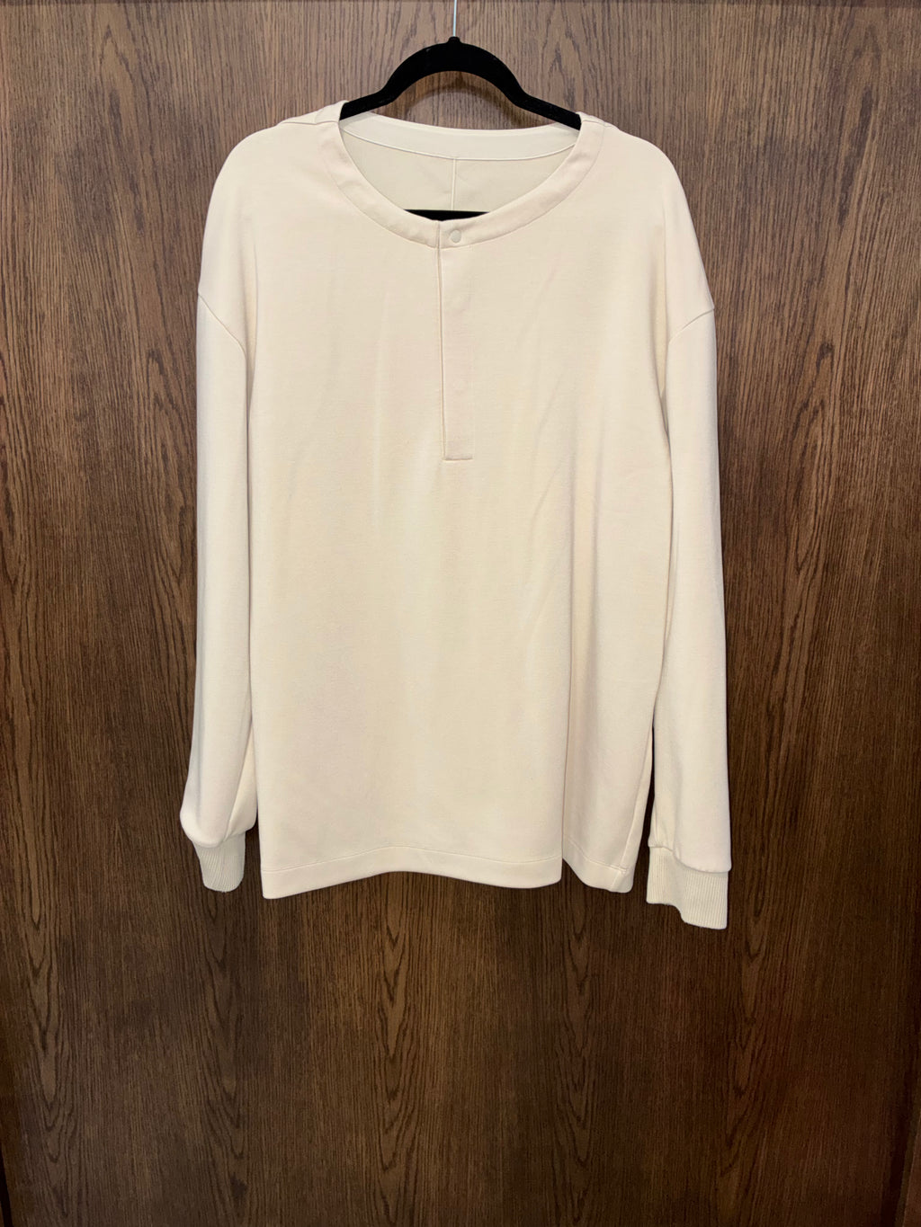 Lululemon Mens Softstreme Oversized-Fit Long-Sleeve Henley Pullover Size XL