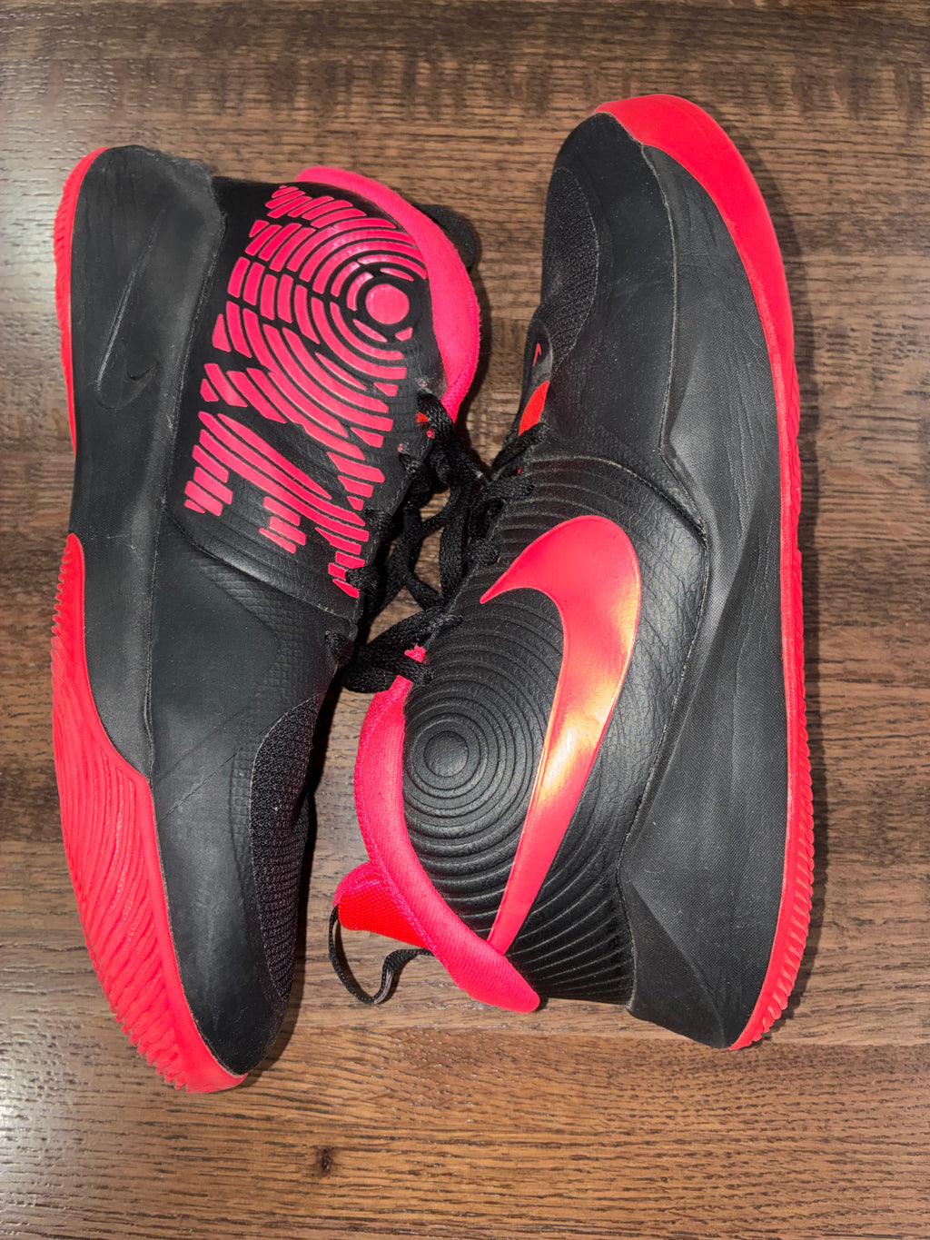 Nike Girls Pink & Black Basketball Shoes Size 7Y