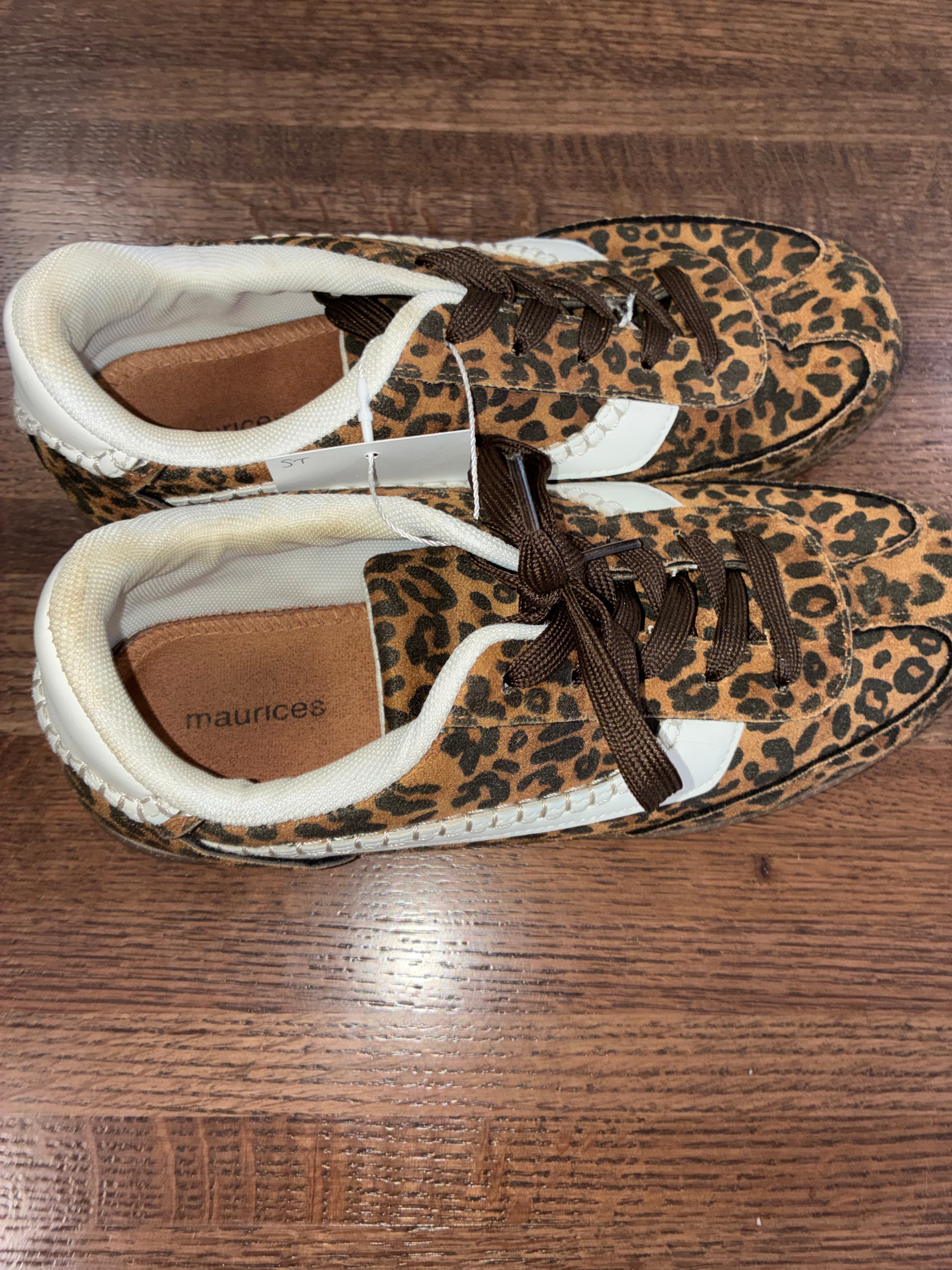 Maurice’s Women’s SuperCush Demi Leopard Lace Up Shoes Size 8
