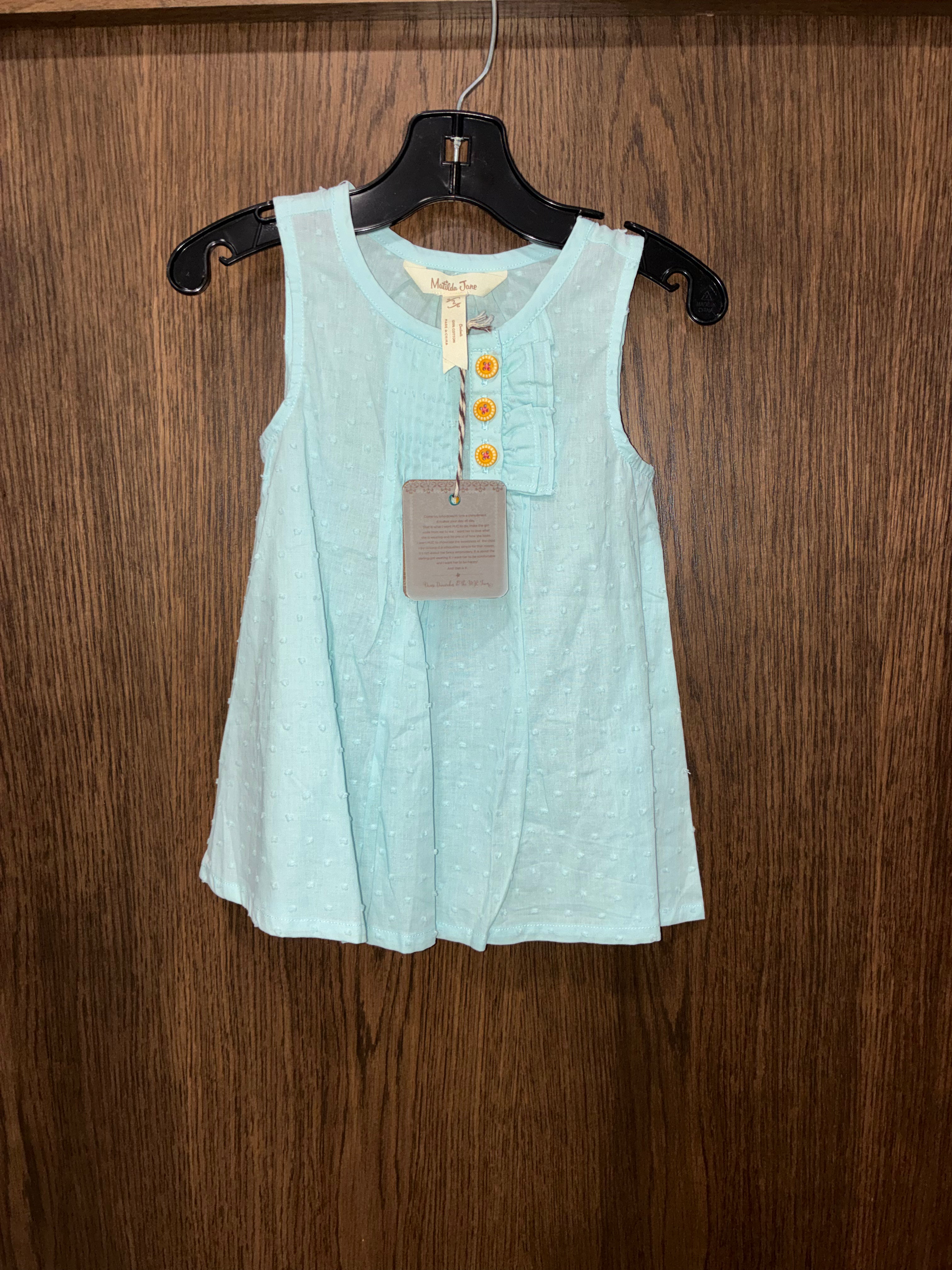 Matilda Jane Hello Lovely “Swiss Dot” Tank Top Size 2