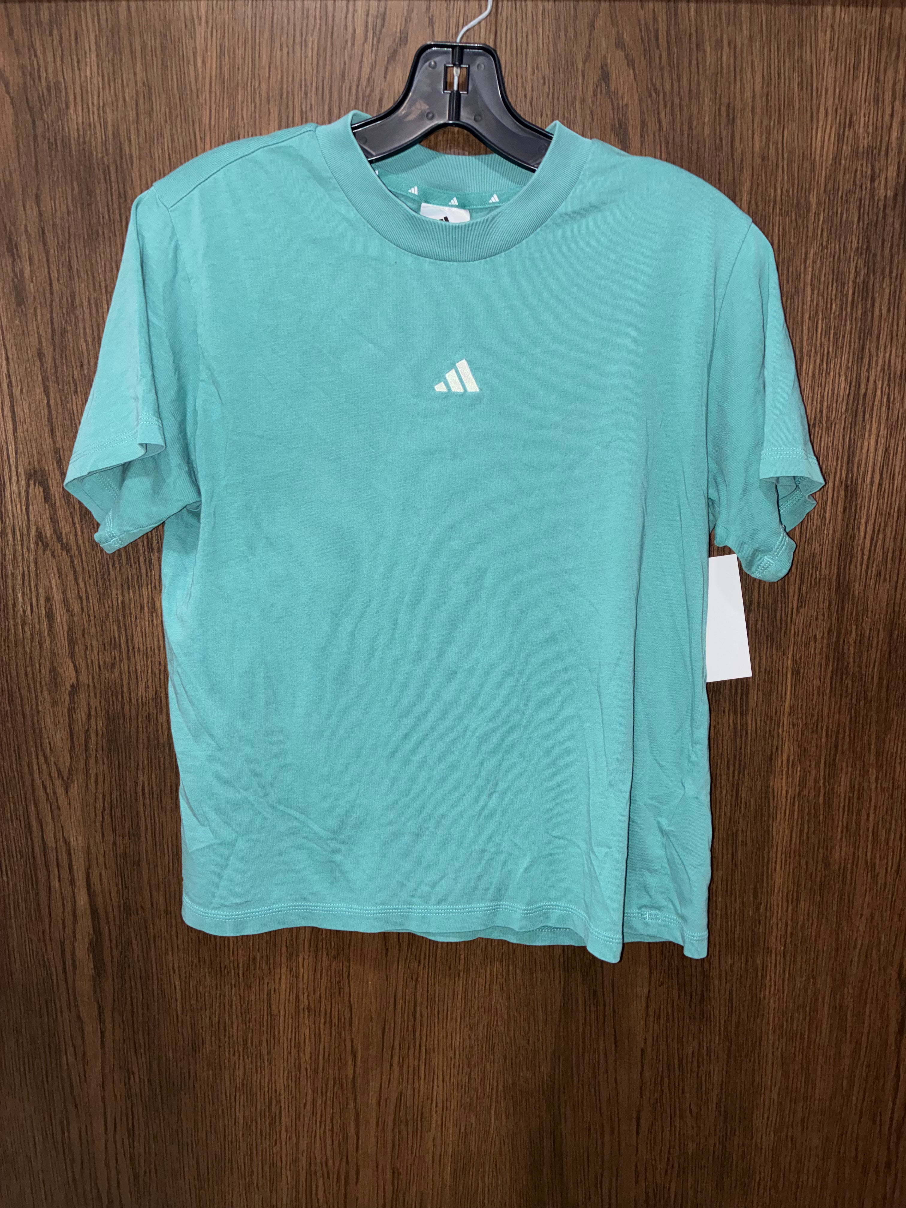 Adidas Powder Teal Women’s Boxy T-Shirt Size Small New Condition