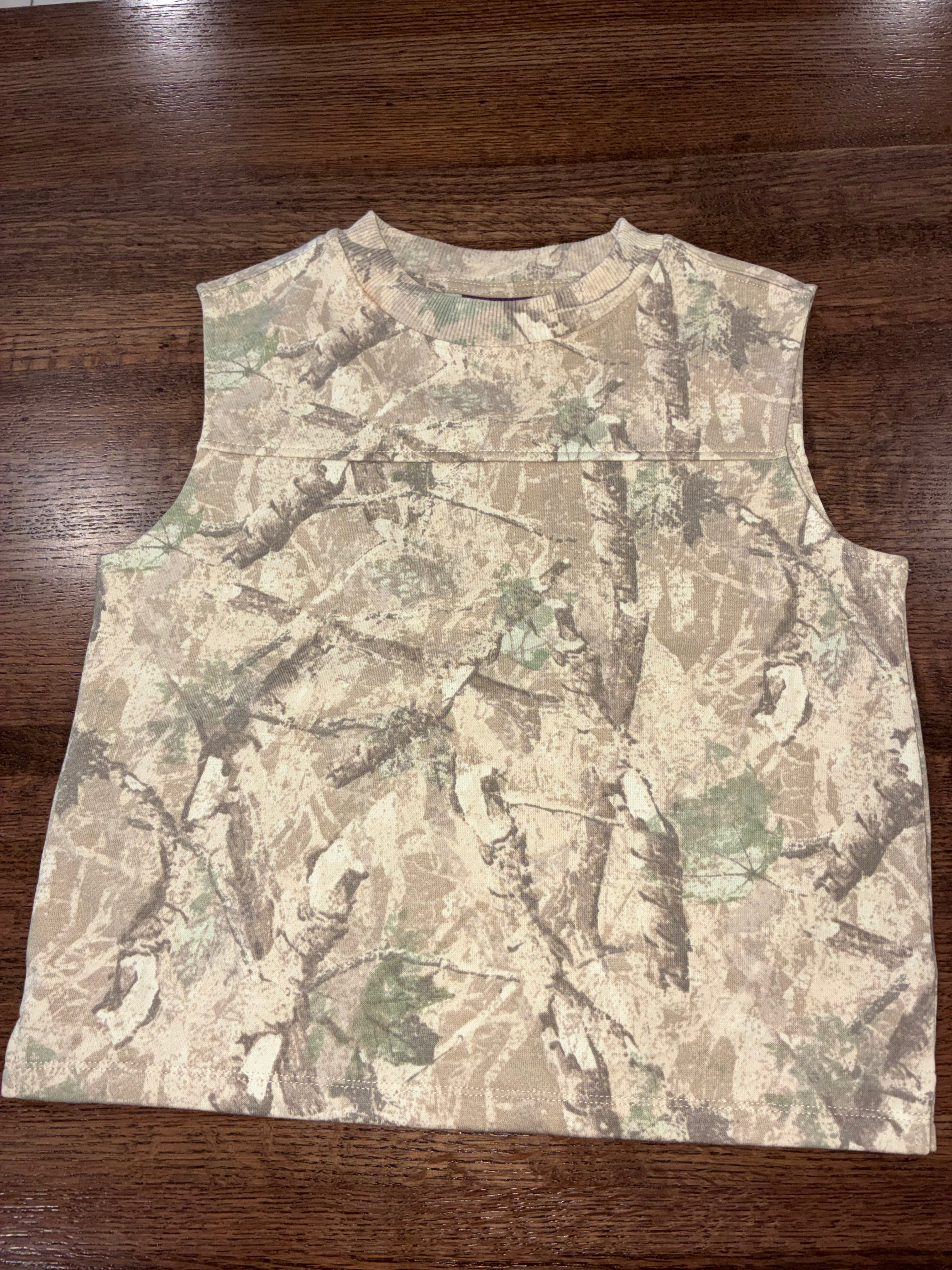 Weekend Academy Girls Camo  Sleeveless Top Size 8 Adorable