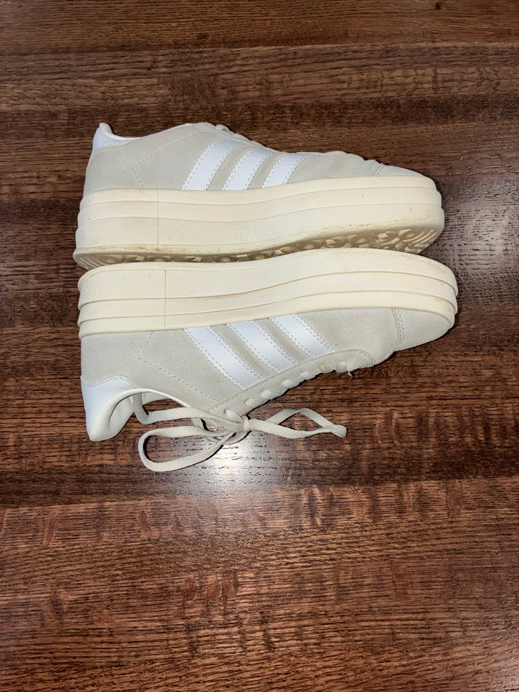 Adidas Originals Gazelle Bold Grey White Platform Shoes Women's Size 6 Sold Out Online