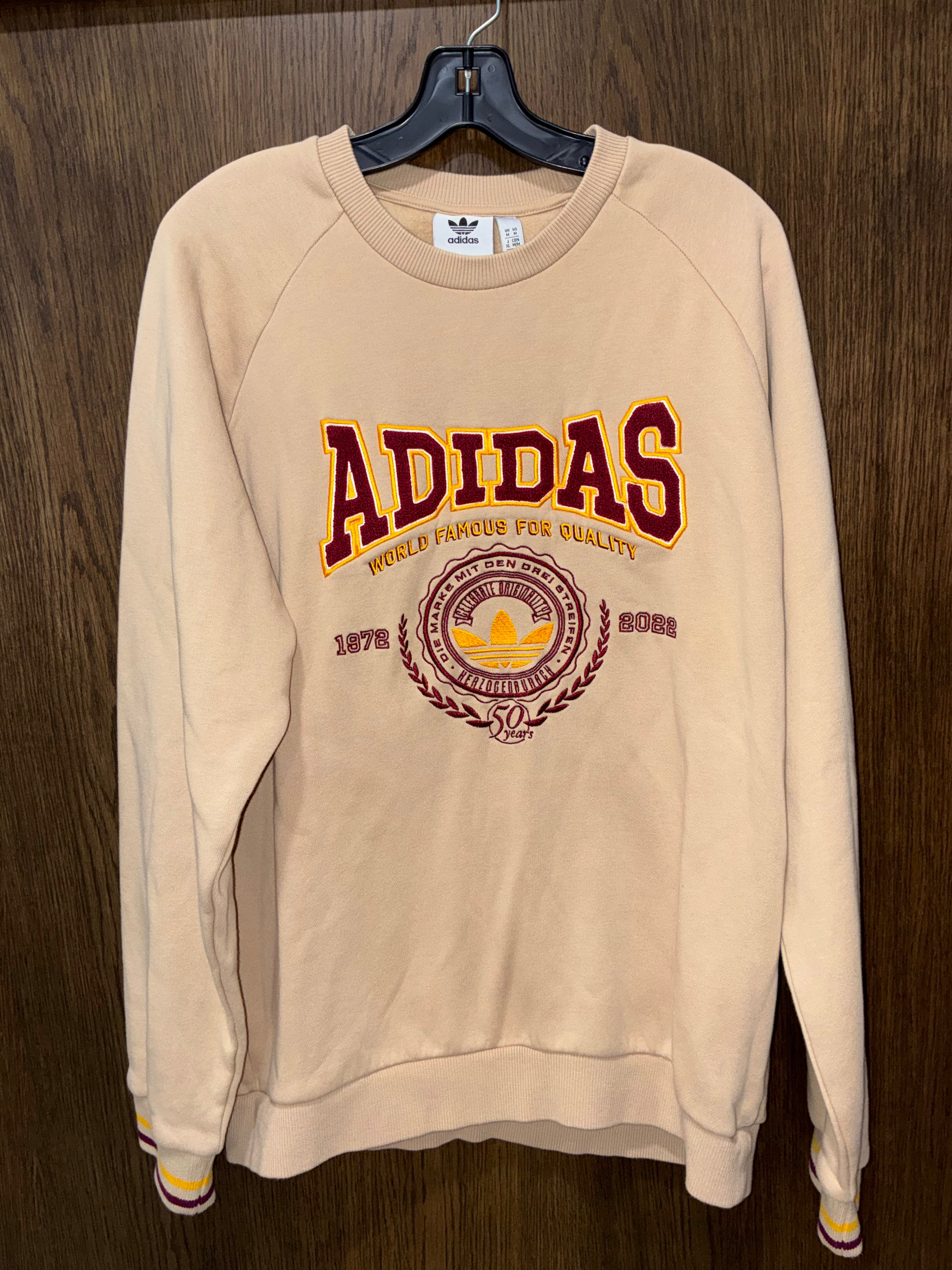 Adidas Originals Mens Varsity Crewneck Sweatshirt Size Medium