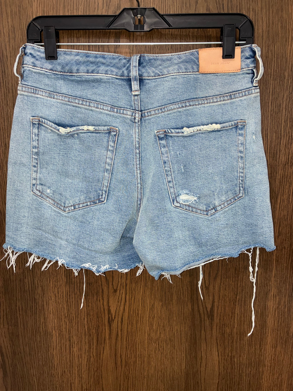 Dear John IVY Mid Rise Frayed Hem Denim Shorts Size 26