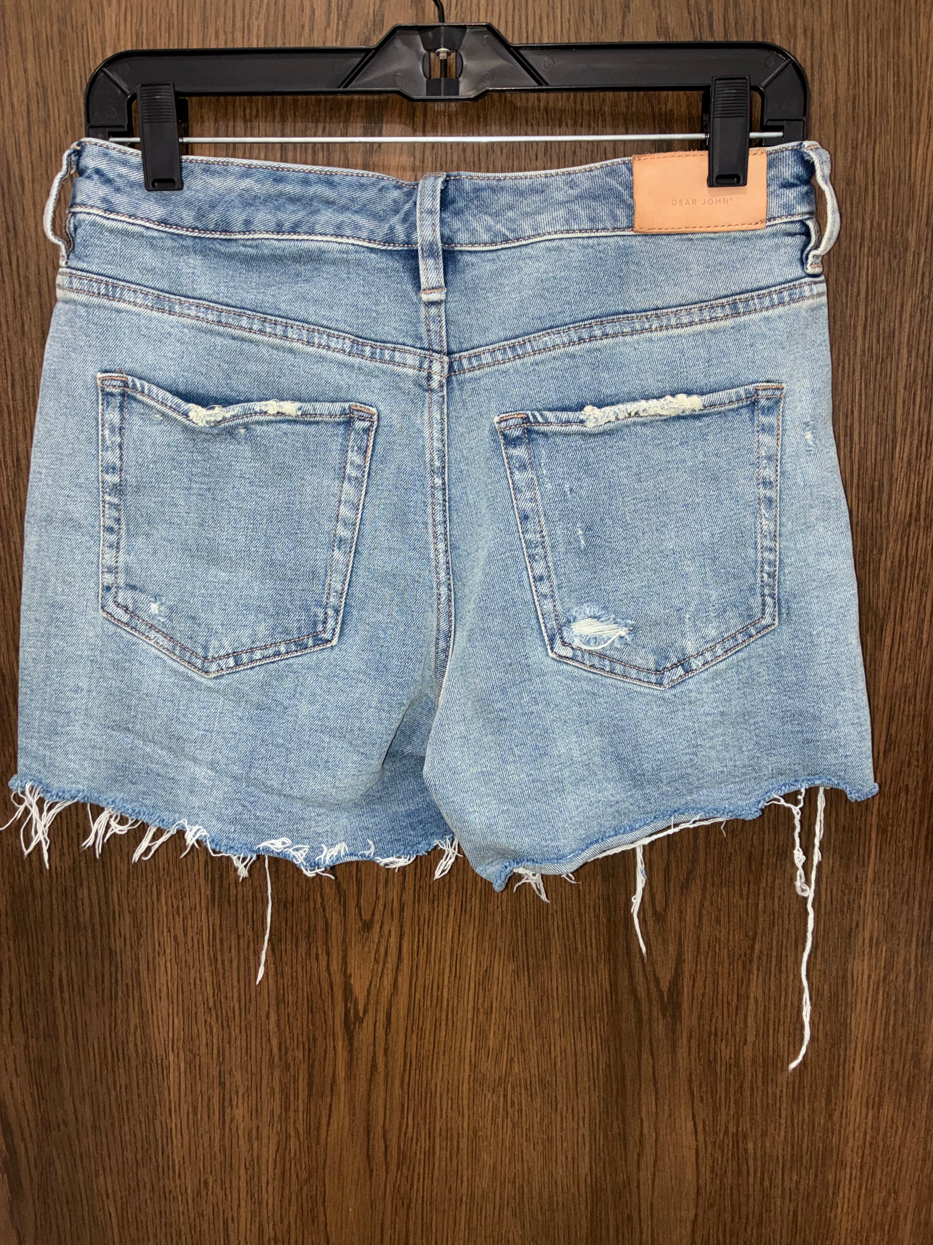 Dear John IVY Mid Rise Frayed Hem Denim Shorts Size 26