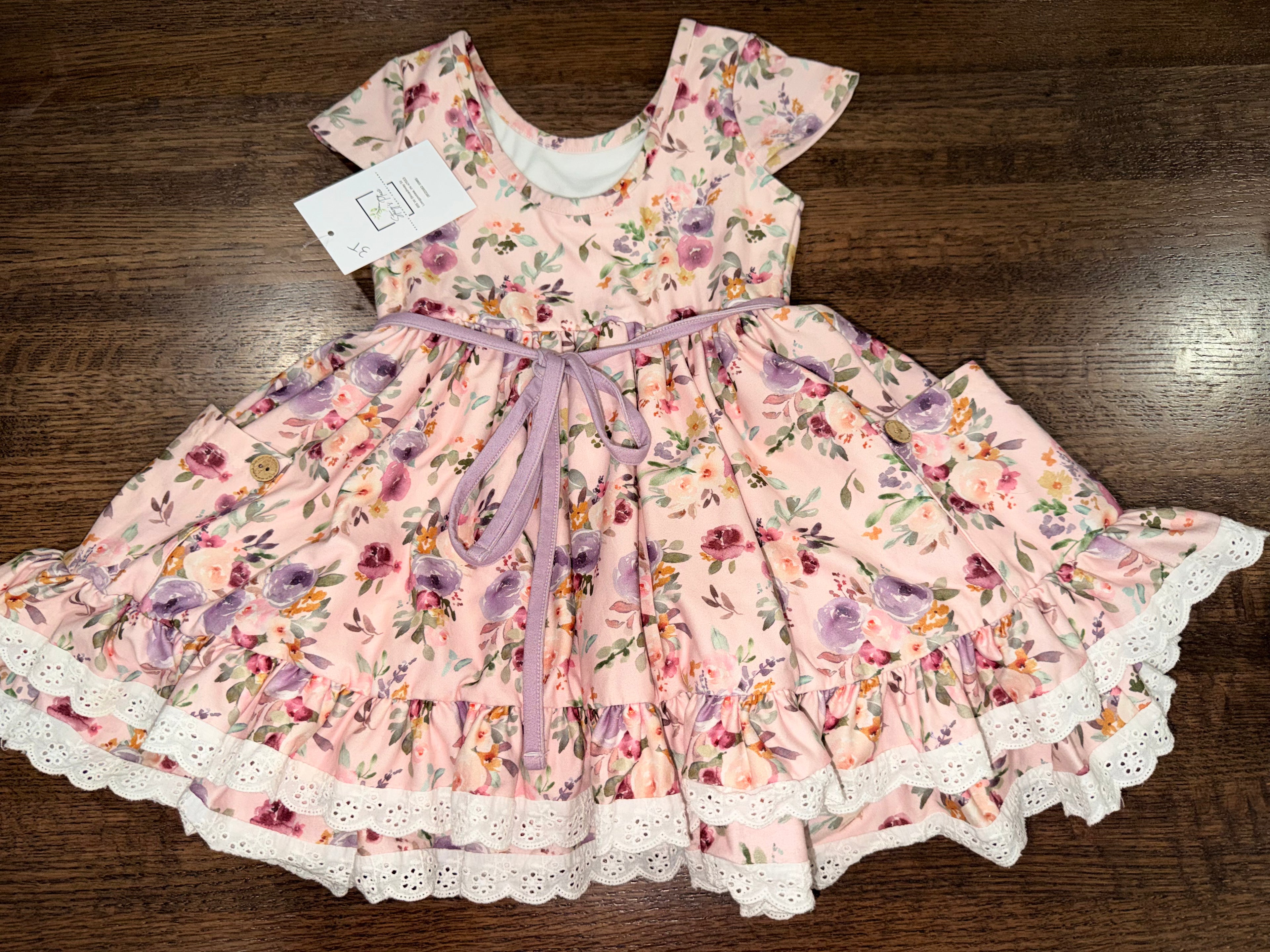 Cheeky Plum Girls Maison de Bloom Myra Dress Size 3T